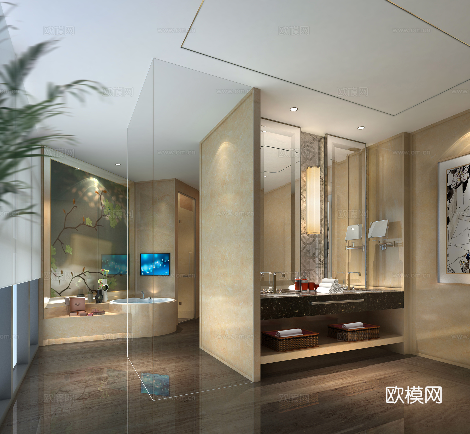 酒店卫生间 豪华卫生间3d模型