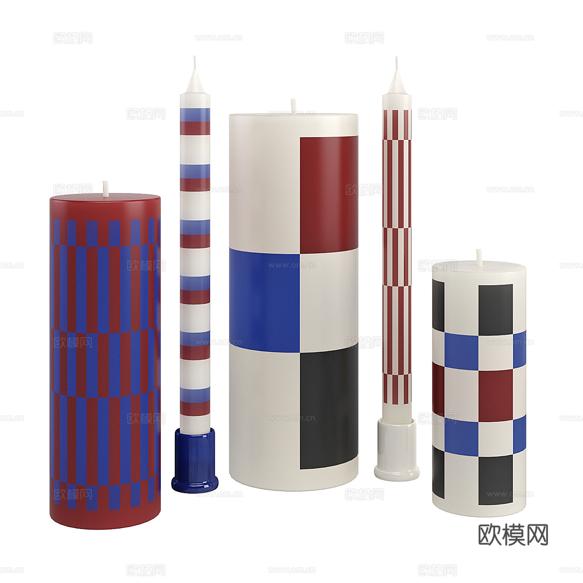现代蜡烛 烛台3d模型