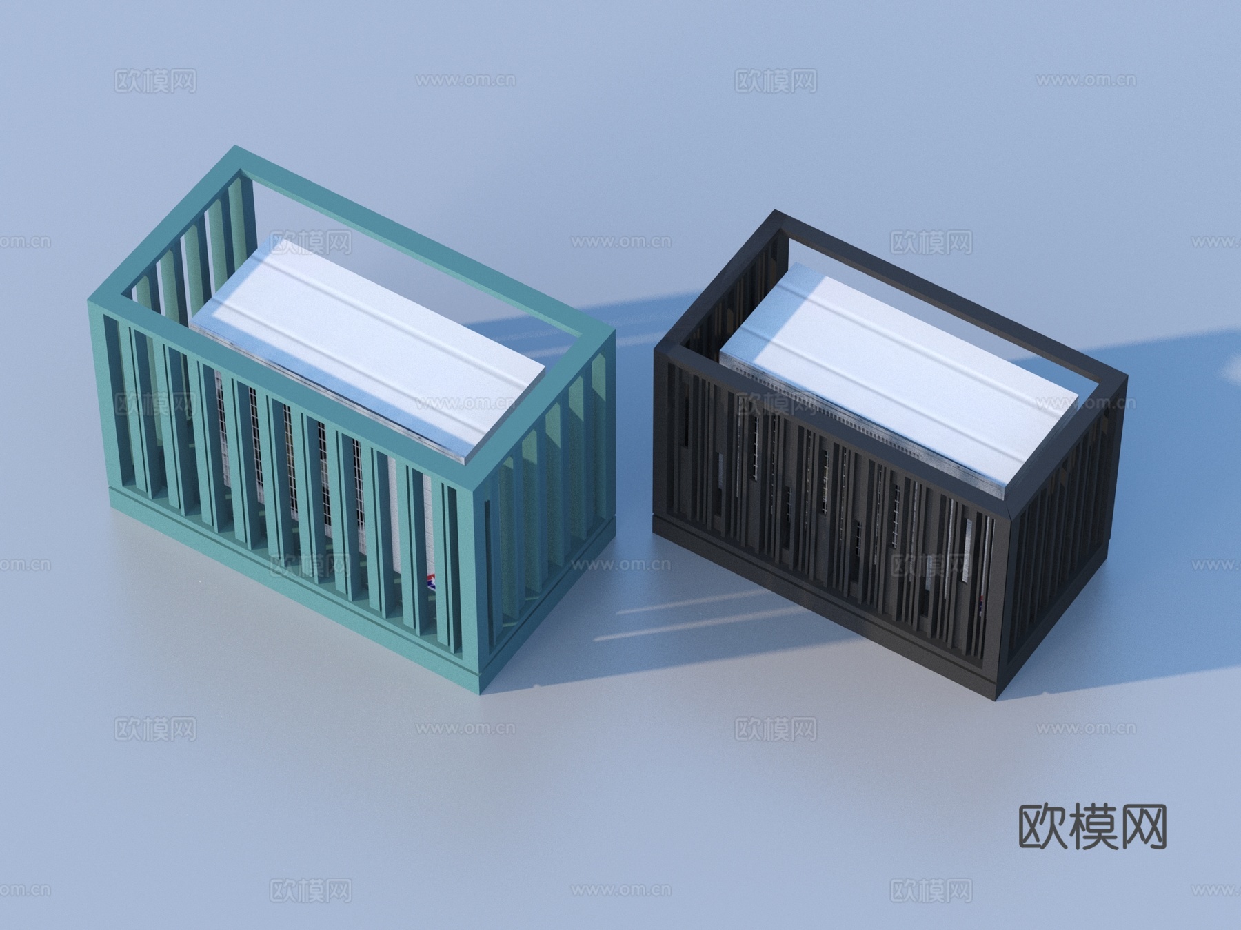 空调架 空调外机 格栅装饰3d模型
