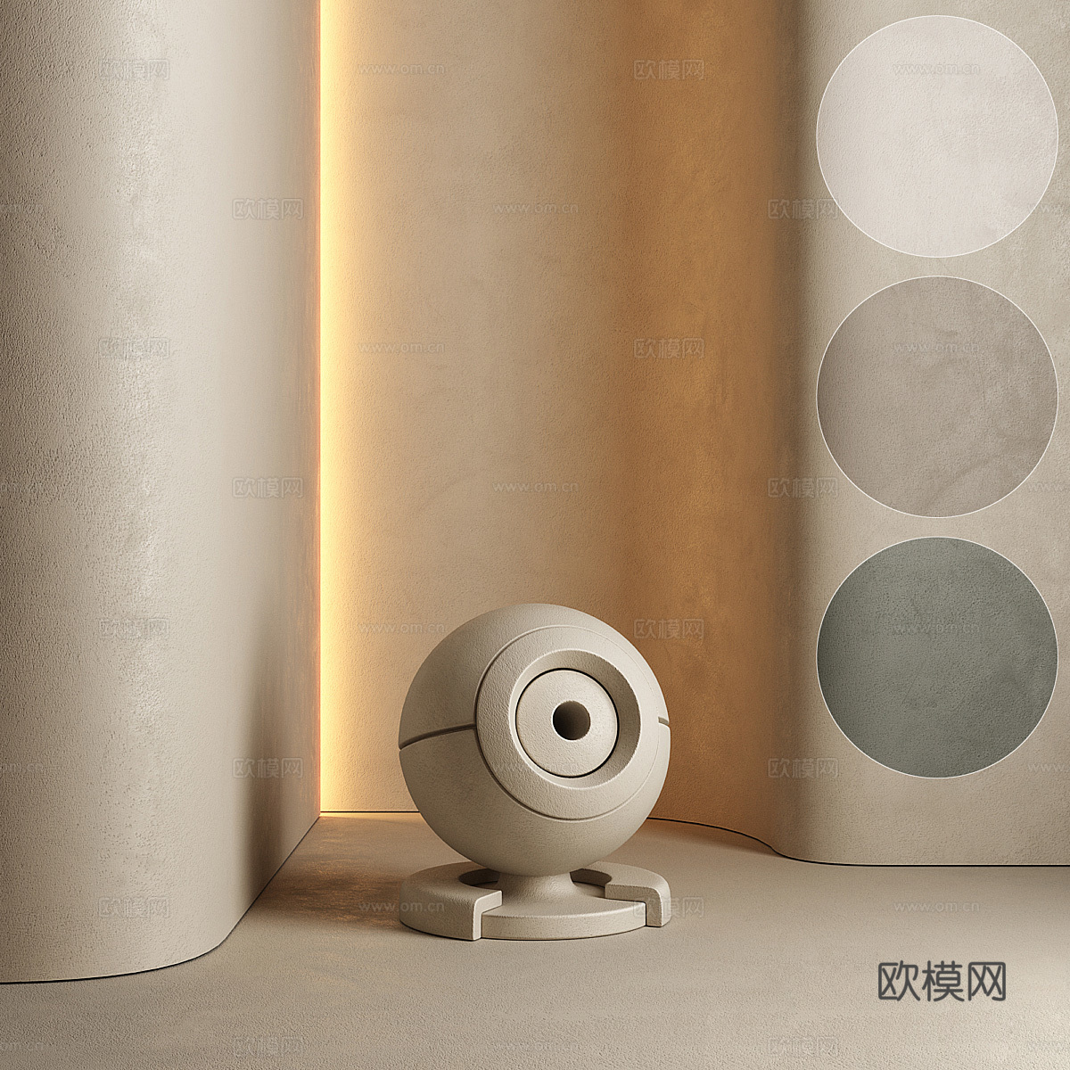 沙发背景墙3d模型