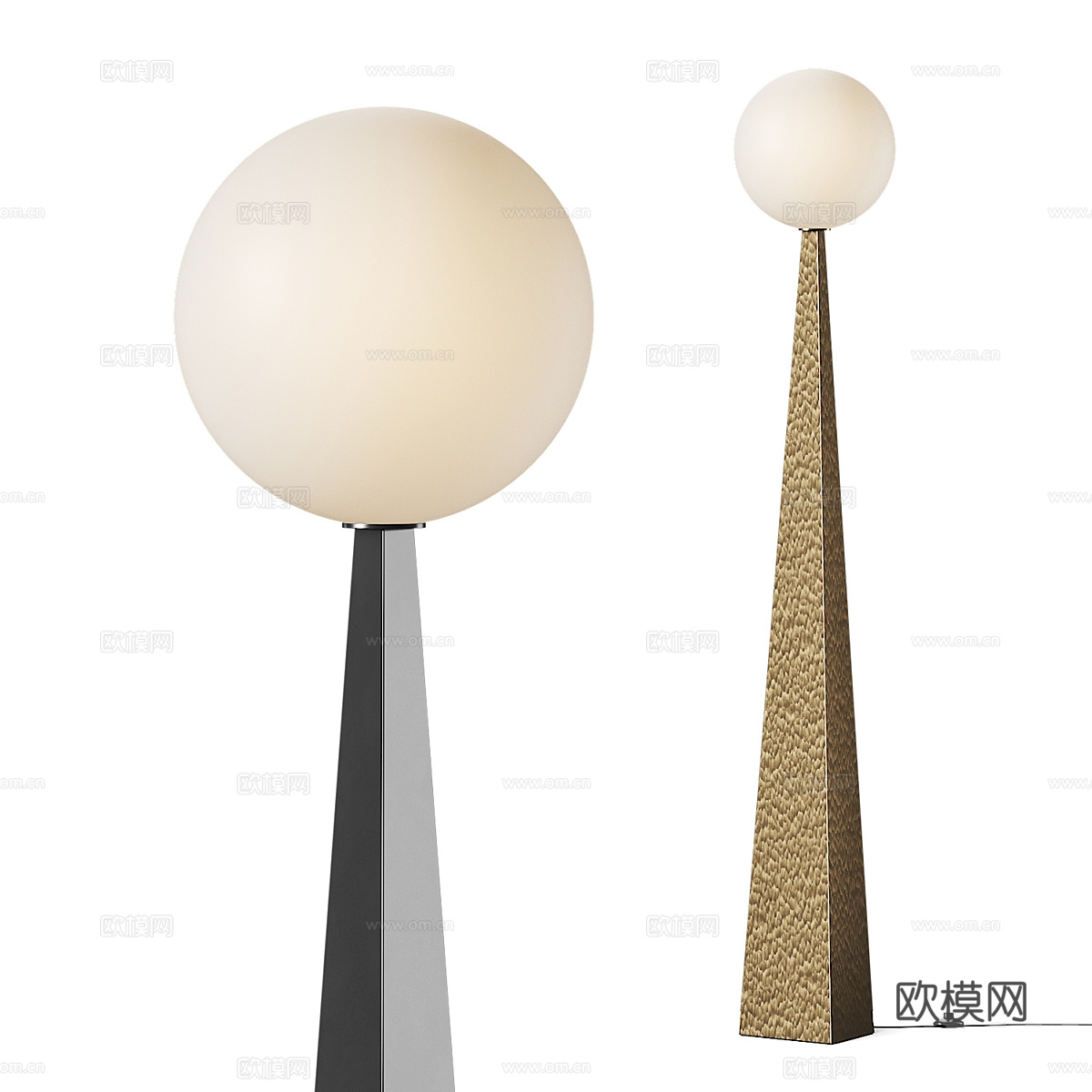 现代轻奢极简落地灯3d模型