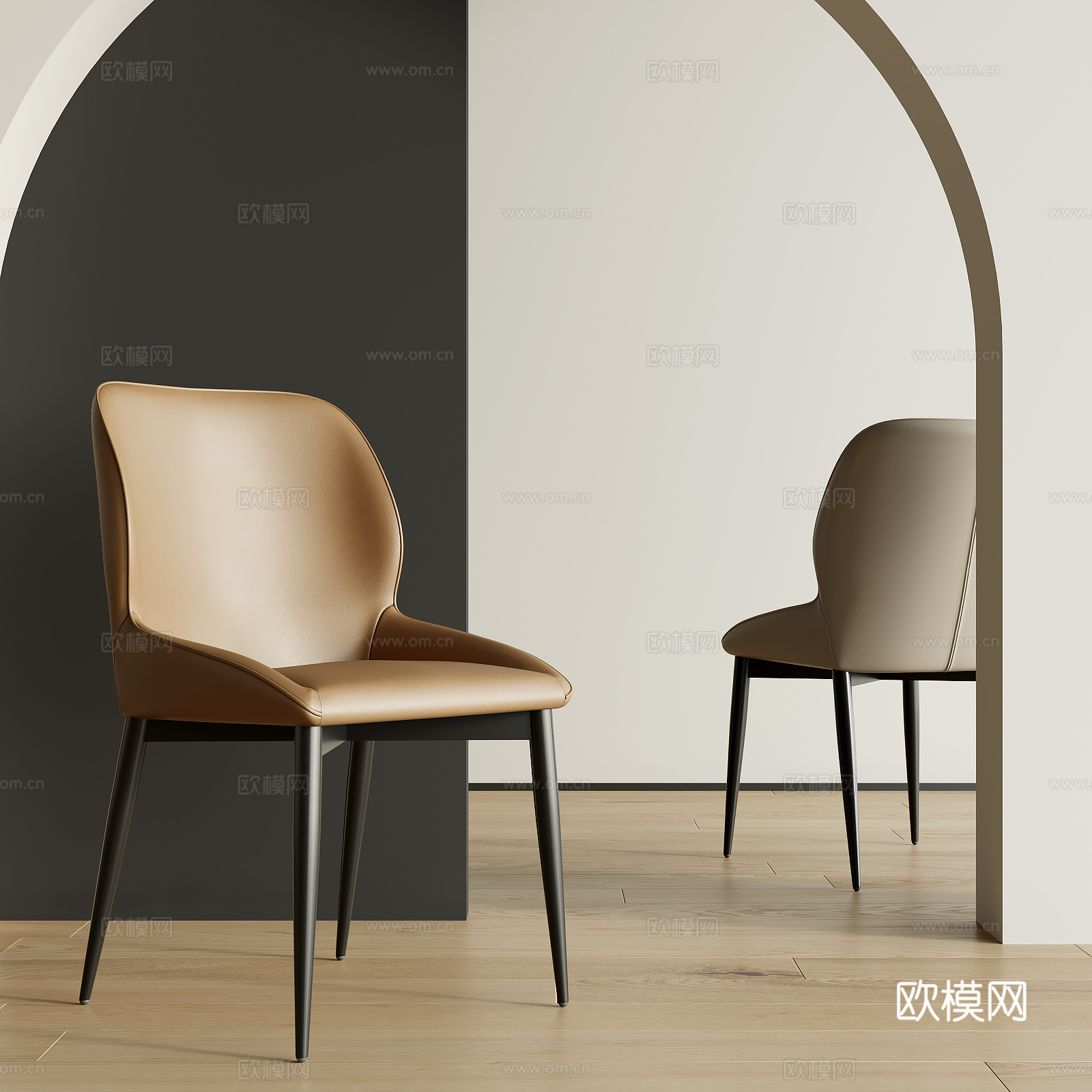 现代餐椅su模型