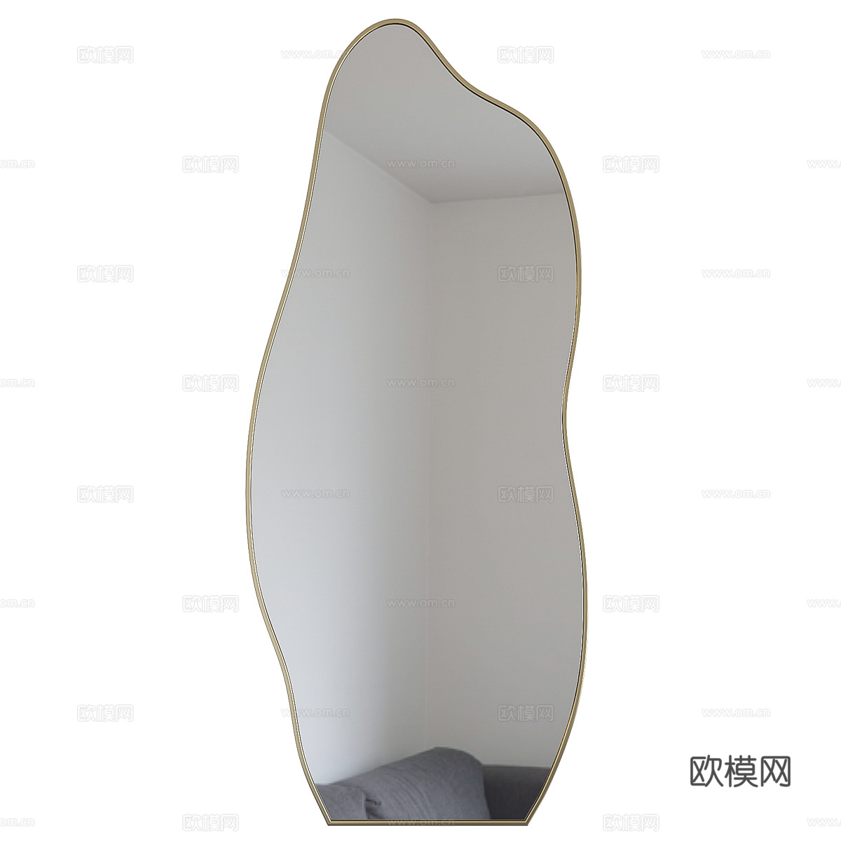 现代极简装饰镜子3d模型