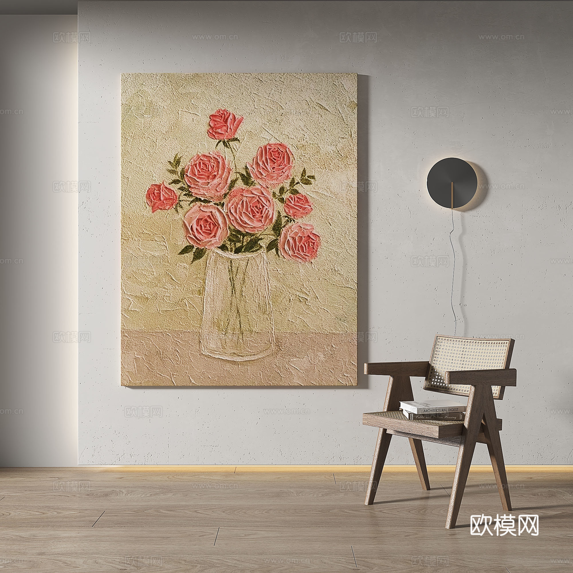 现代，中古，复古，轻奢，侘寂，立体，肌理，简约，抽象，装饰画3d模型