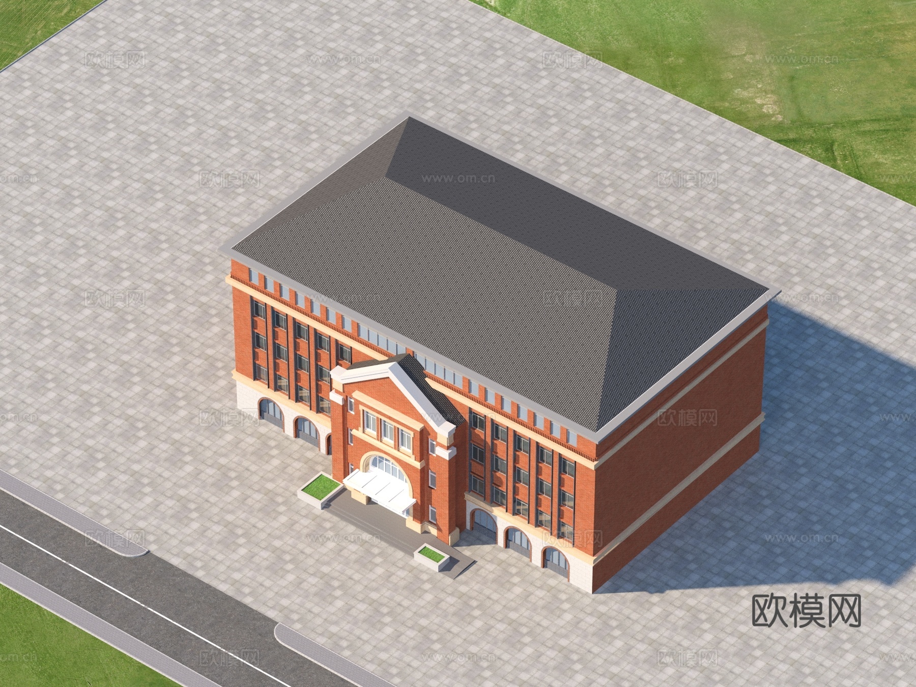 建筑 学校 宿舍 教学楼3d模型