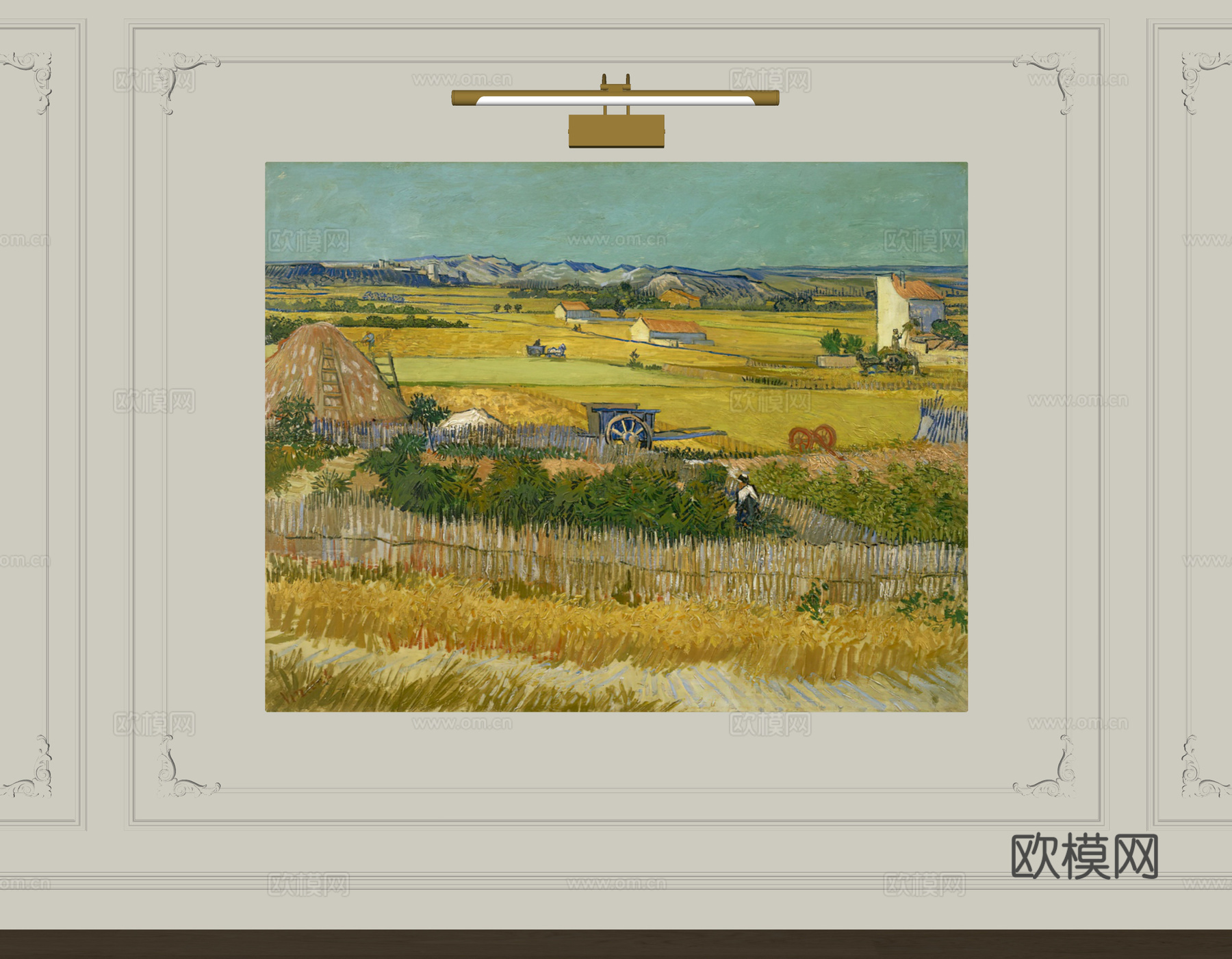 法式中古风装饰画免费su模型