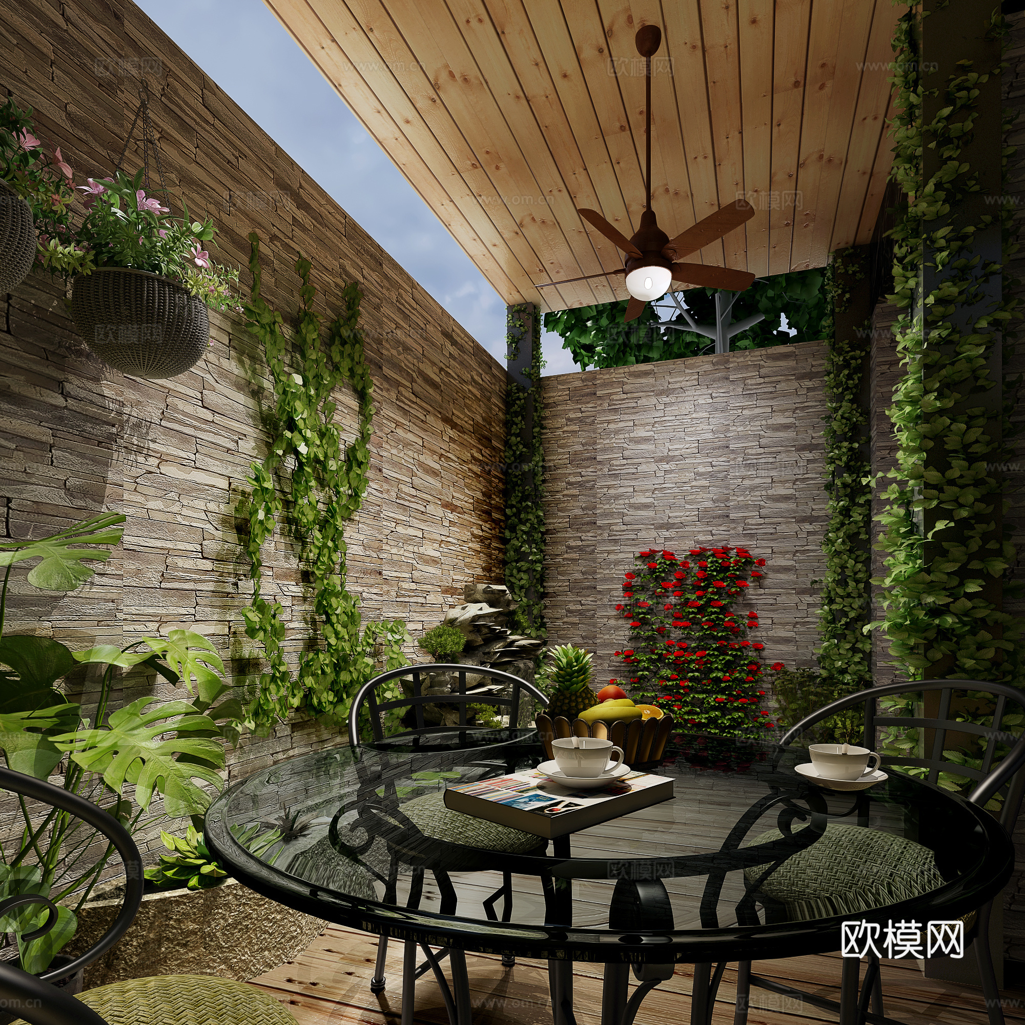 现代客餐厅 沙发 茶几 餐桌椅 灯具 物件摆件3d模型