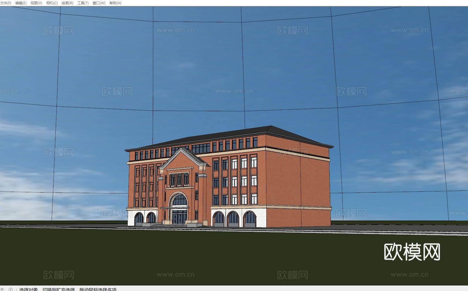 建筑 学校 宿舍 教学楼su模型