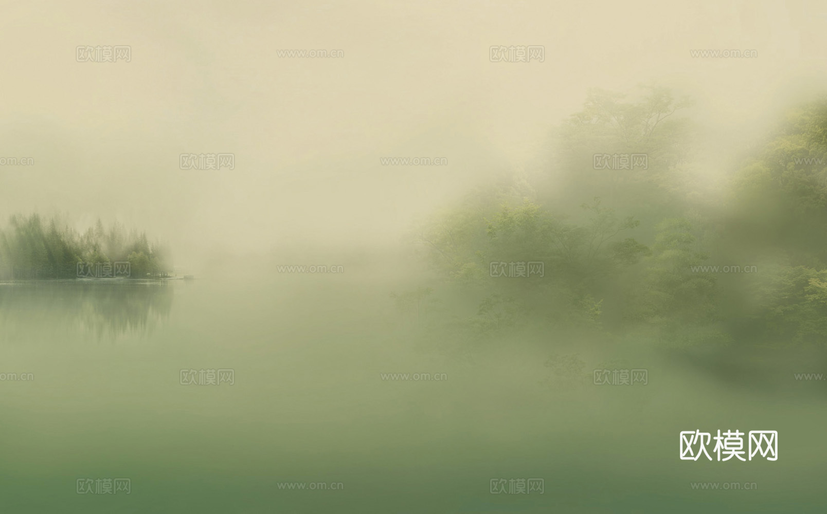 朦胧美风景壁画壁纸