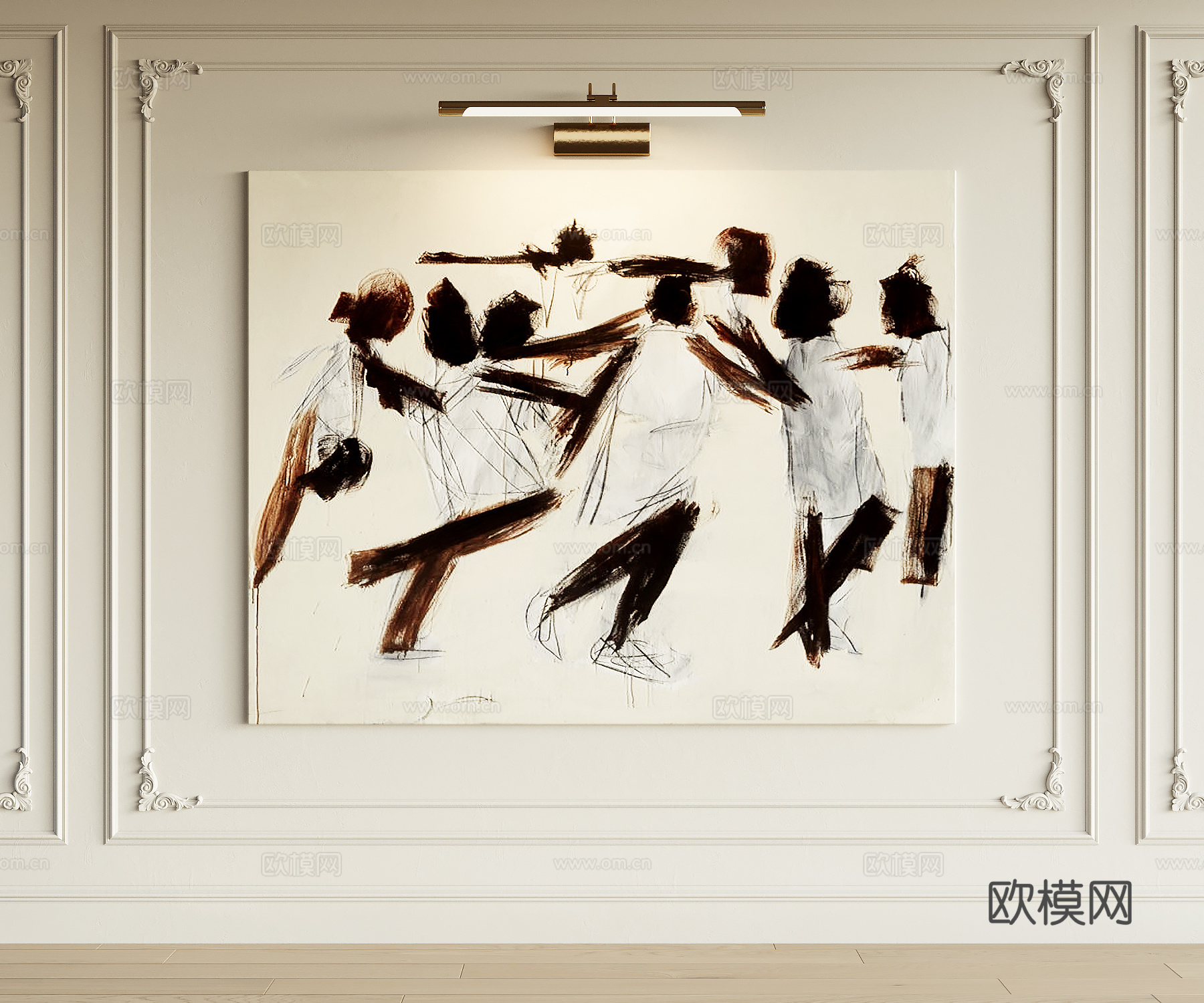 法式中古风装饰画免费su模型