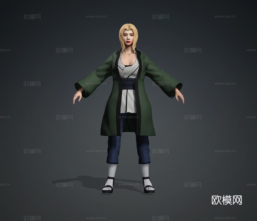 火影忍者纲手跳《极乐净土》美女 性感 日本 韩国 女团 舞蹈3d模型