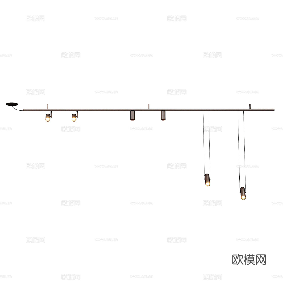 现代极简工艺吊灯3d模型