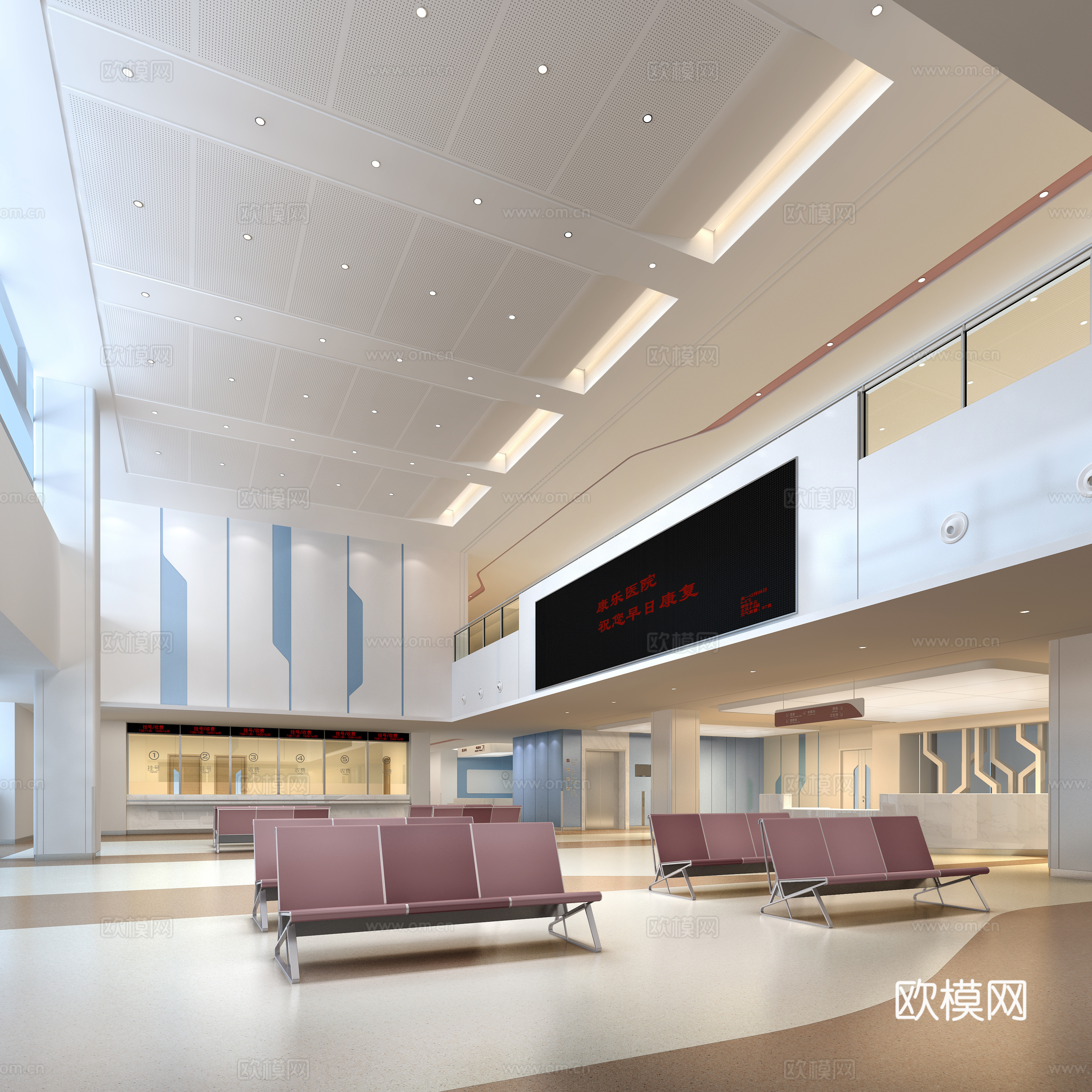 医院门诊大厅3d模型