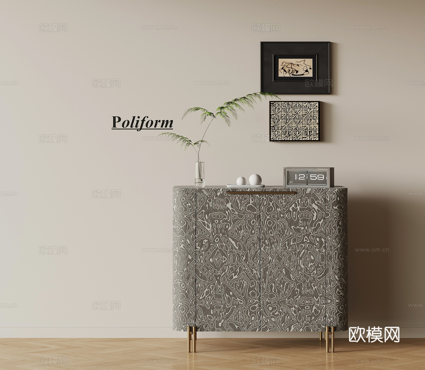 玄关柜 现代意式玄关柜3d模型