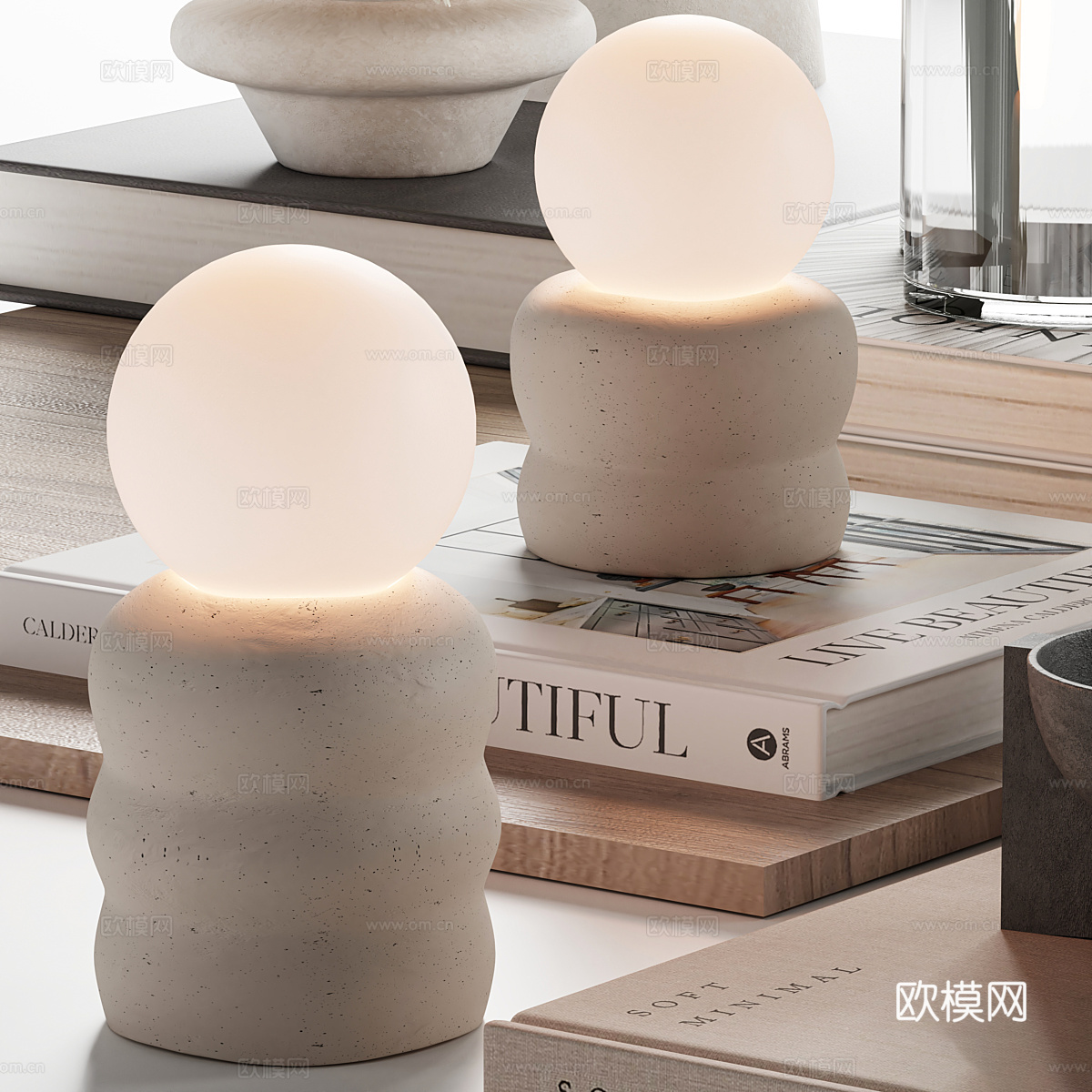 现代意式饰品摆件组合3d模型