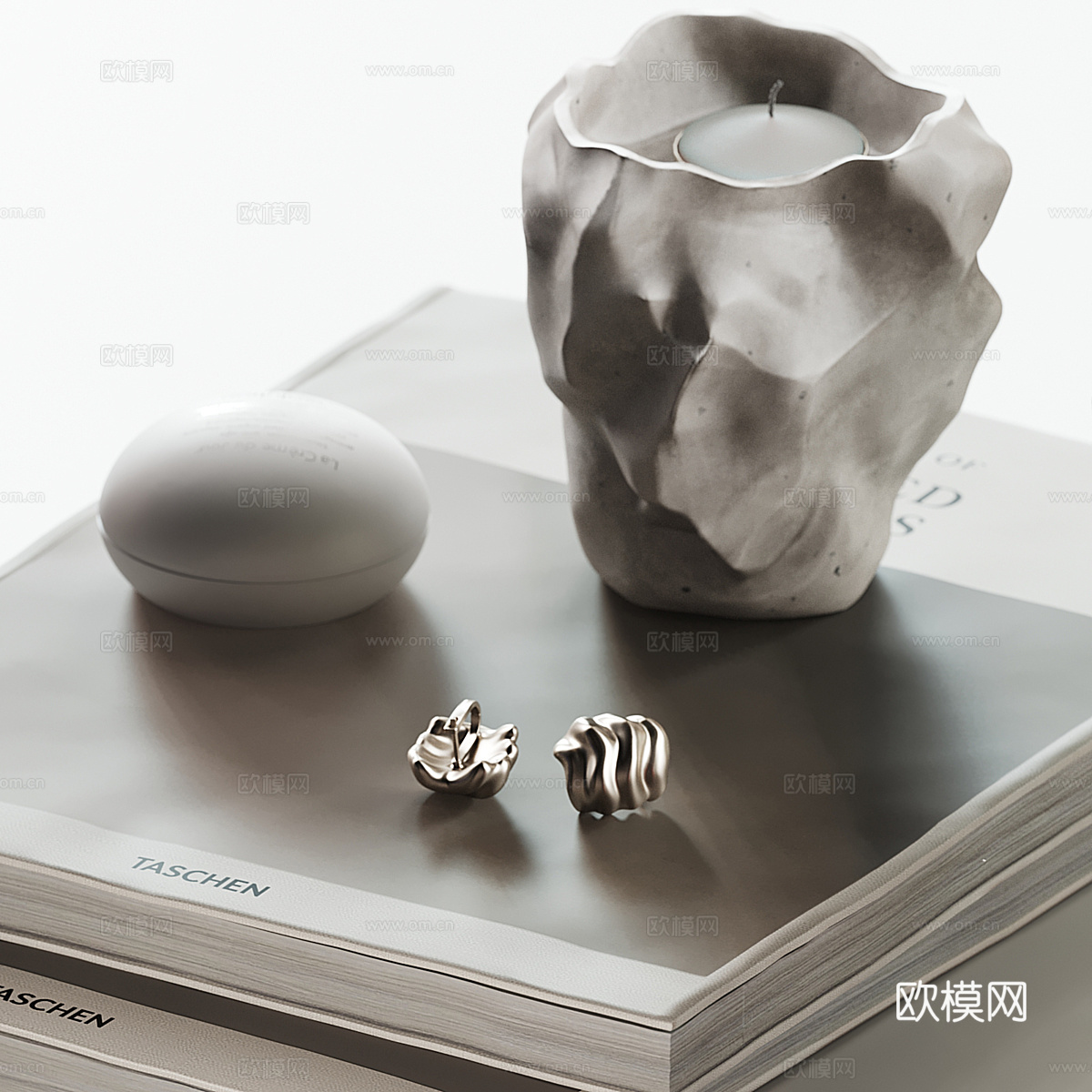 现代饰品摆件组合3d模型