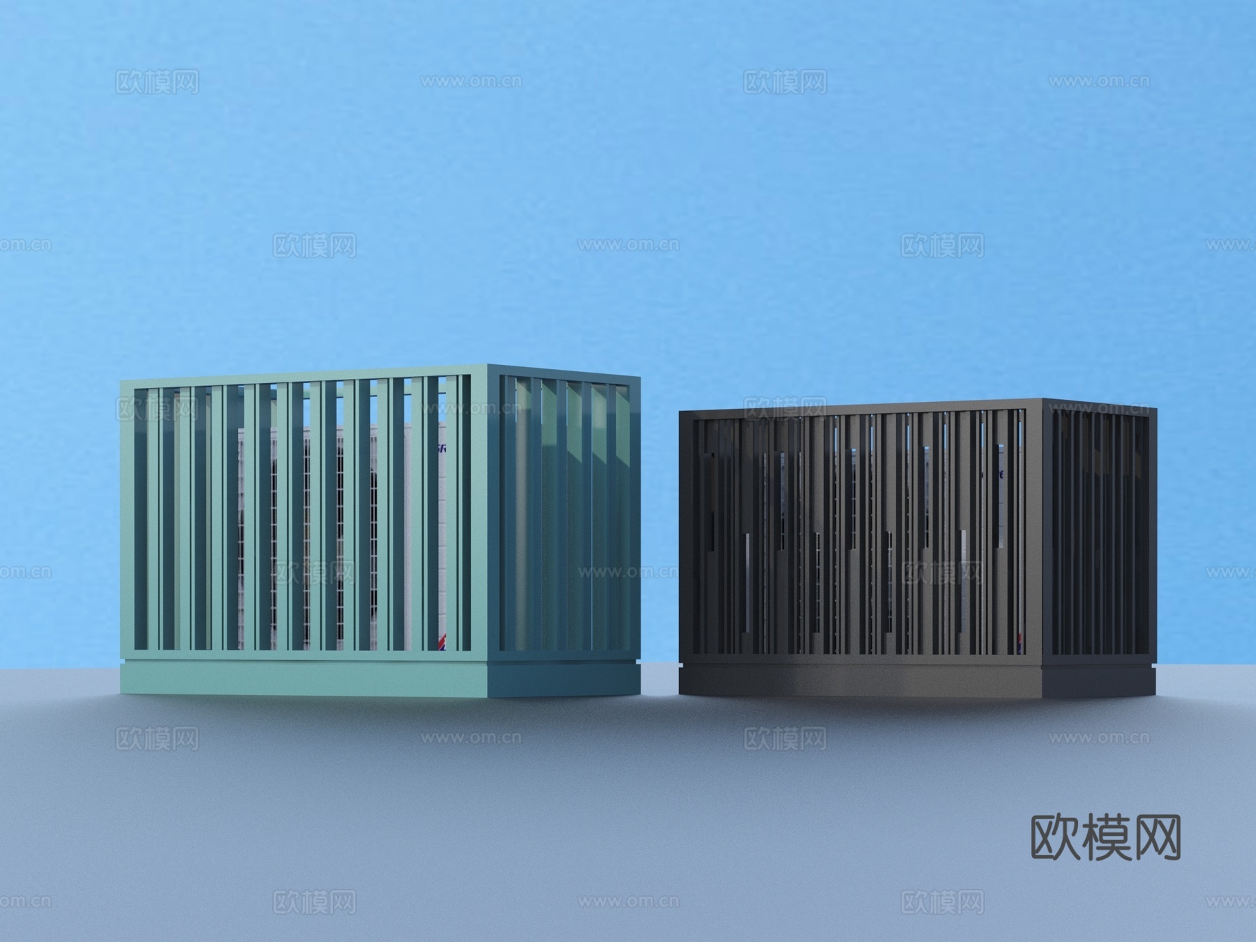 空调架 空调外机 格栅装饰3d模型