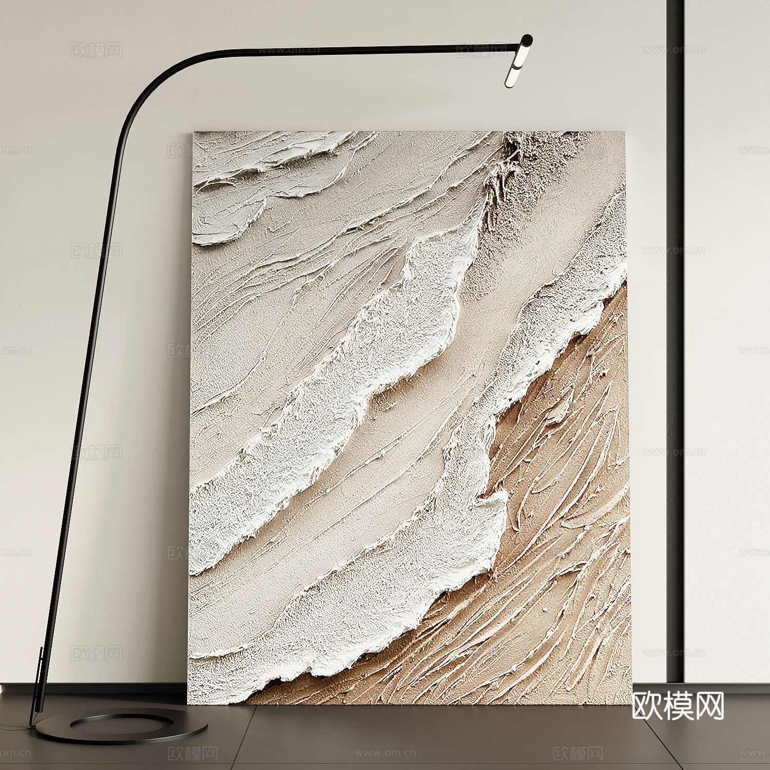 侘寂风装饰画su模型