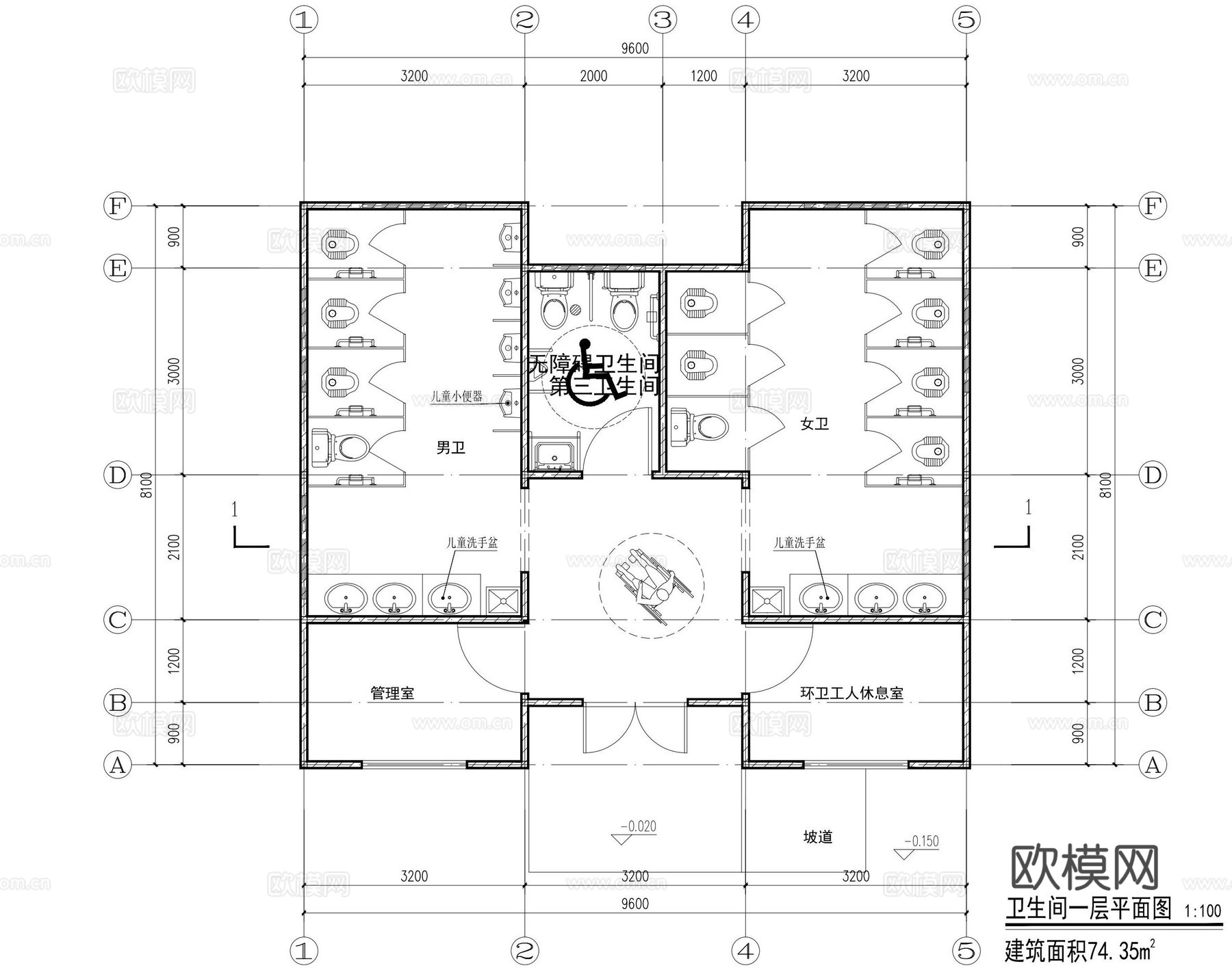 公共场所cad施工图