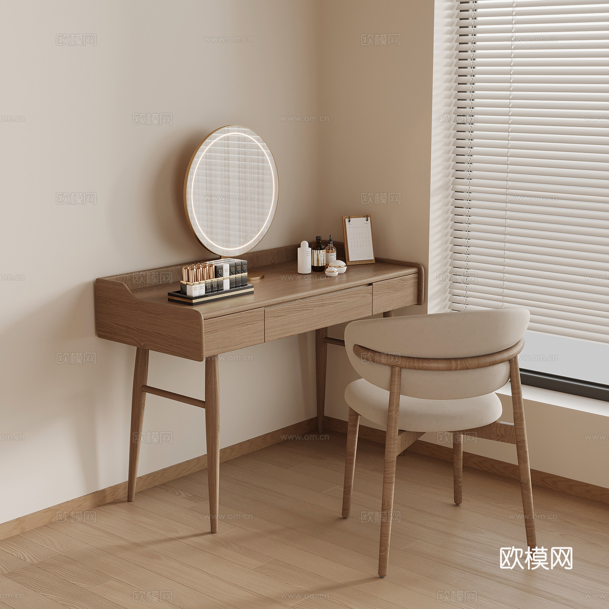 中古风梳妆台3d模型