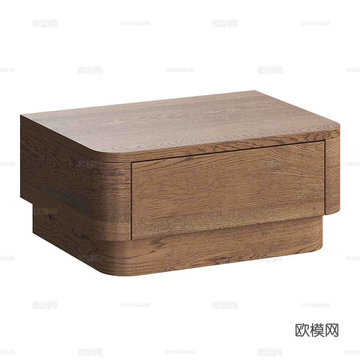 现代意式实木床头柜3d模型