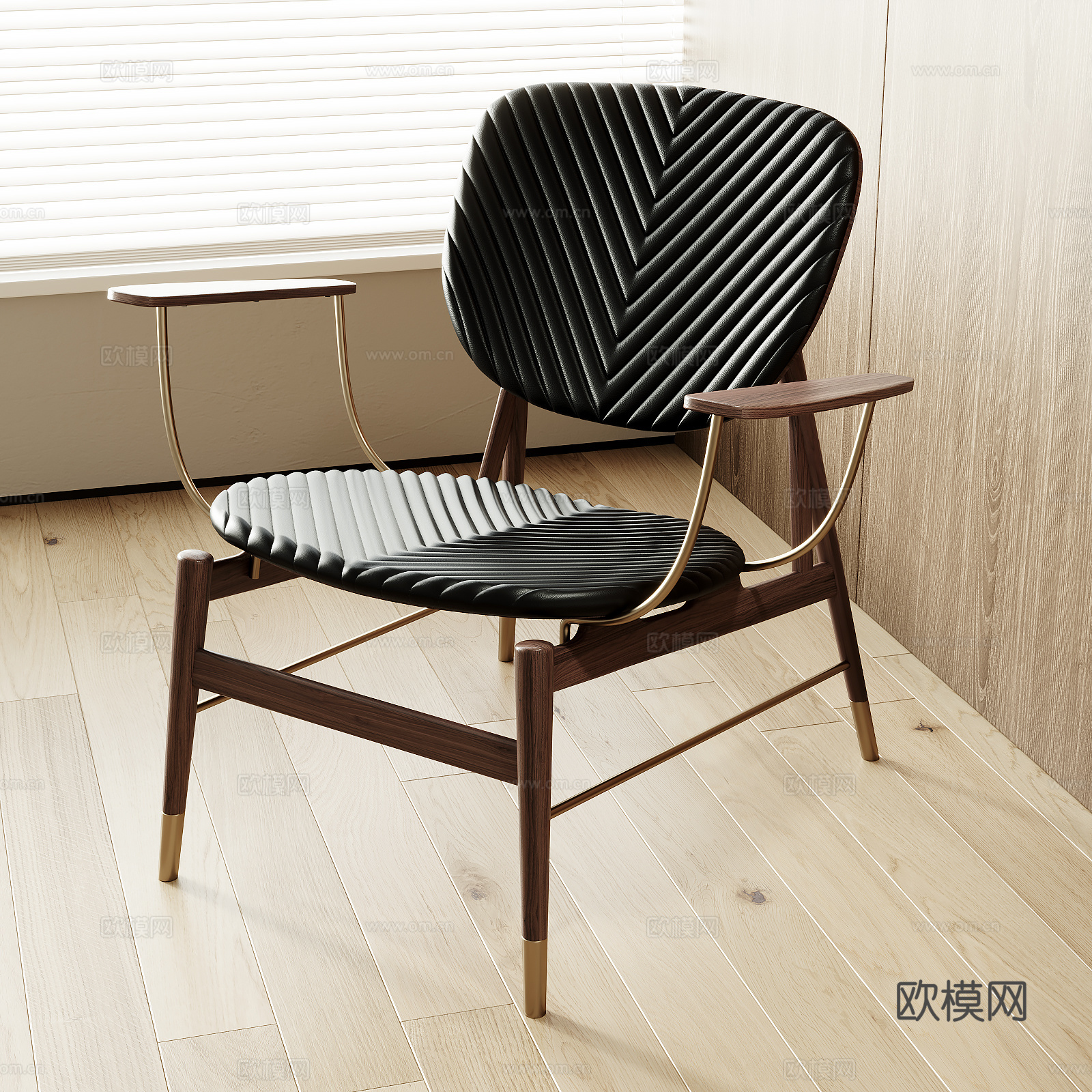 侘寂风休闲椅3d模型