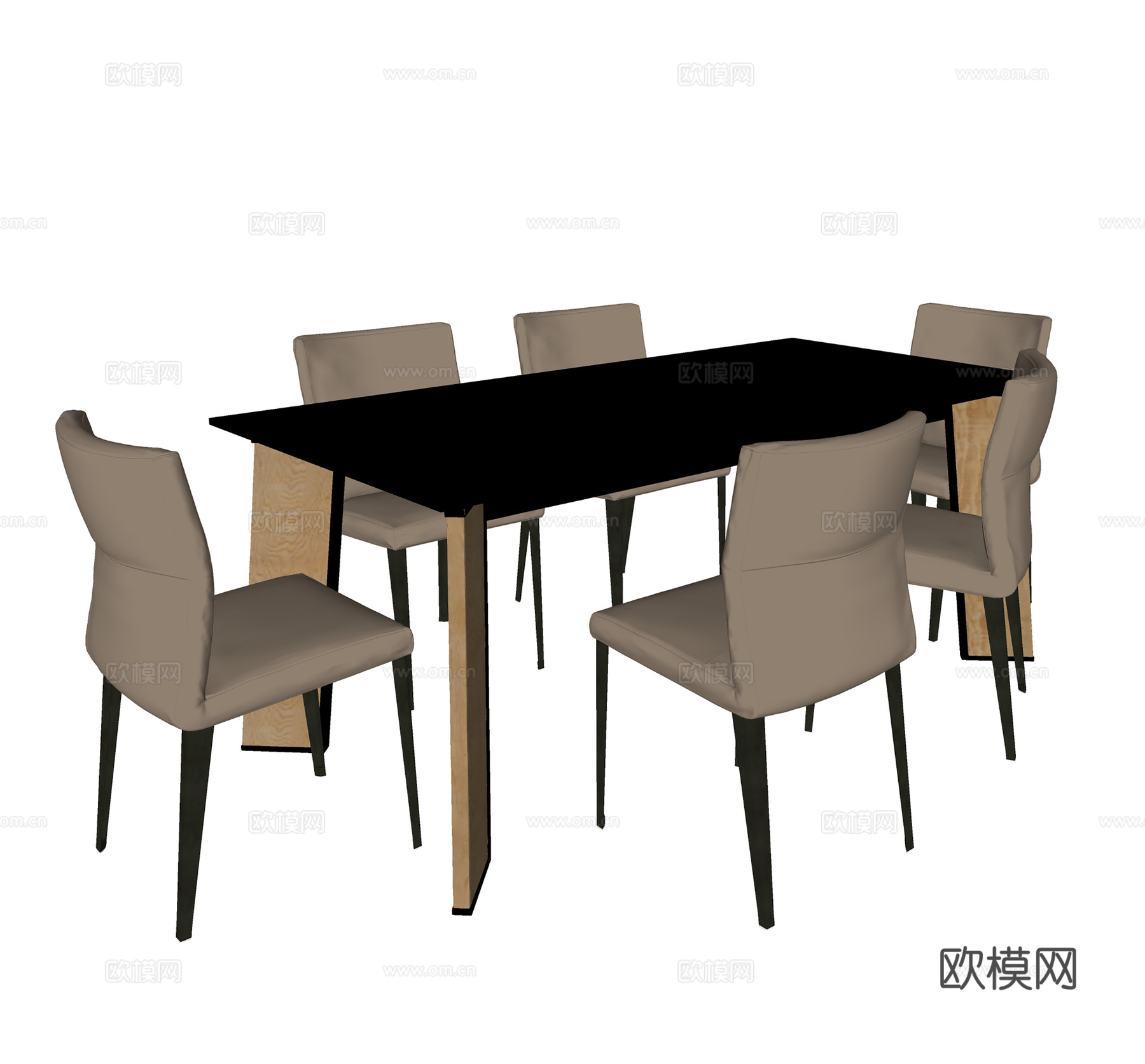 现代餐桌椅   休闲桌椅  洽谈桌椅su模型