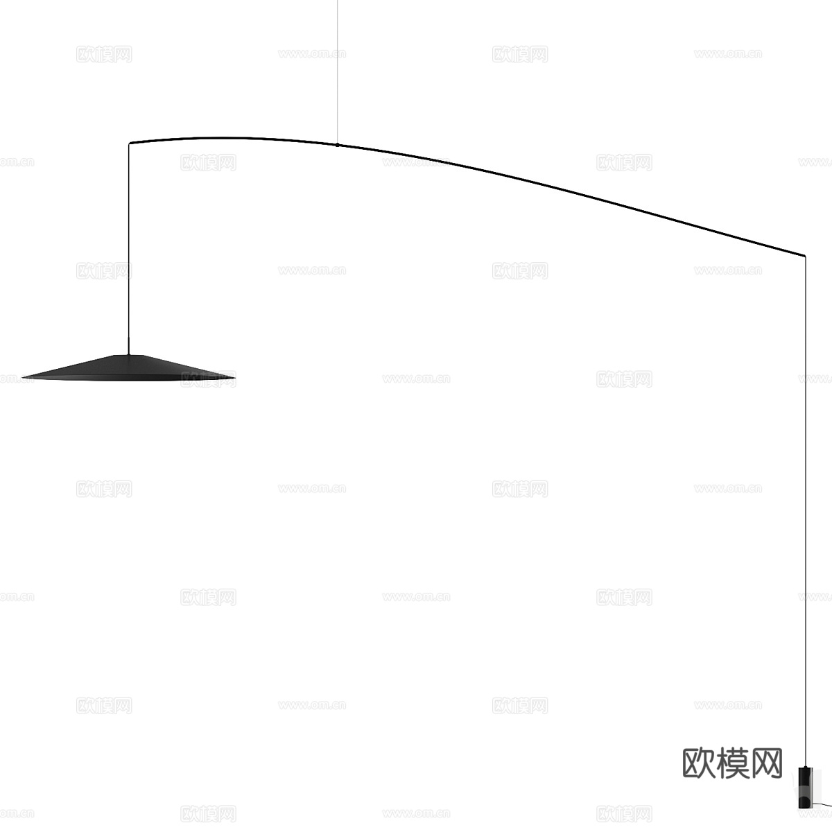 现代极简落地灯 吊线灯3d模型