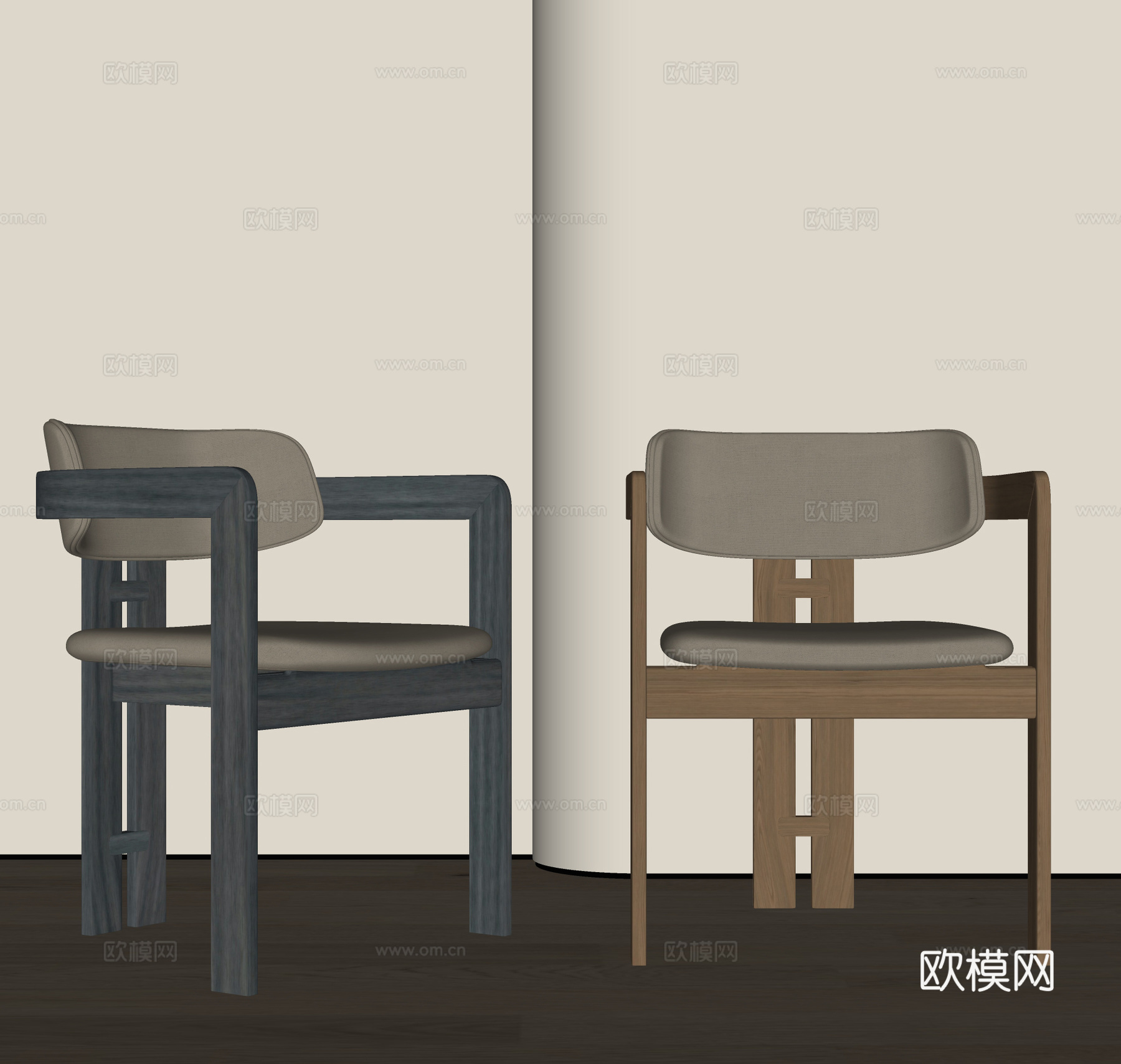 现代餐椅su模型