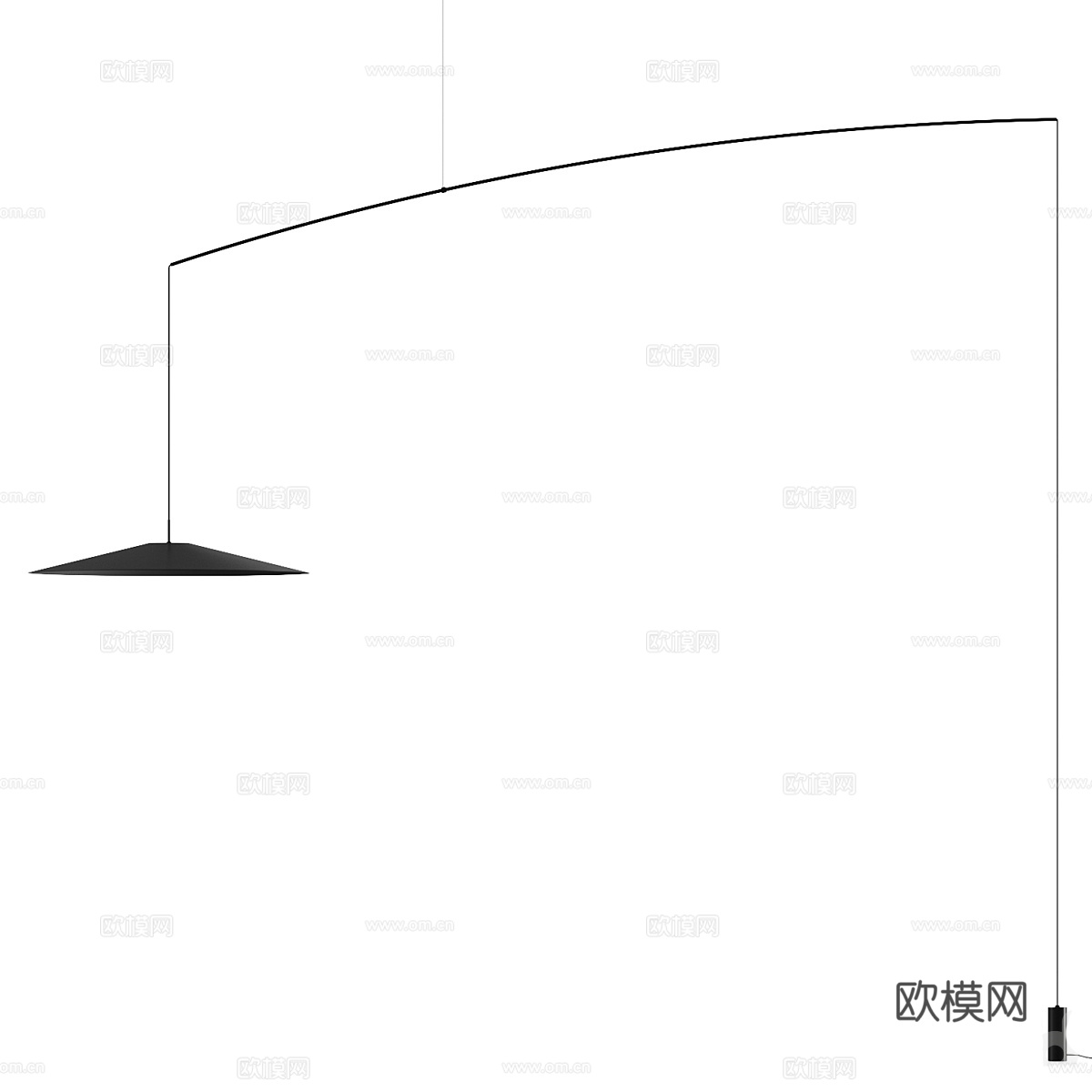 现代极简落地灯 吊线灯3d模型