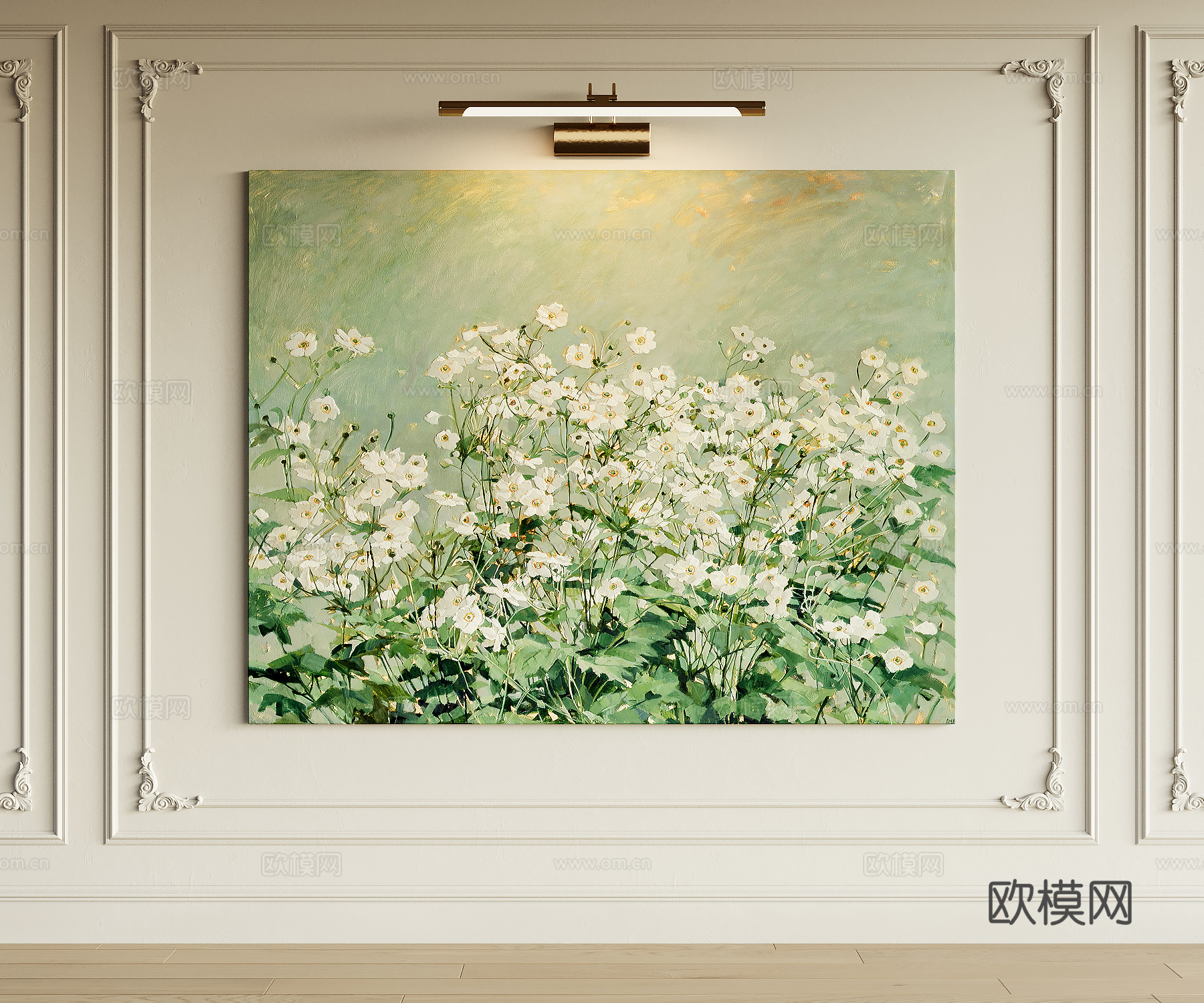 法式中古风装饰画3d模型