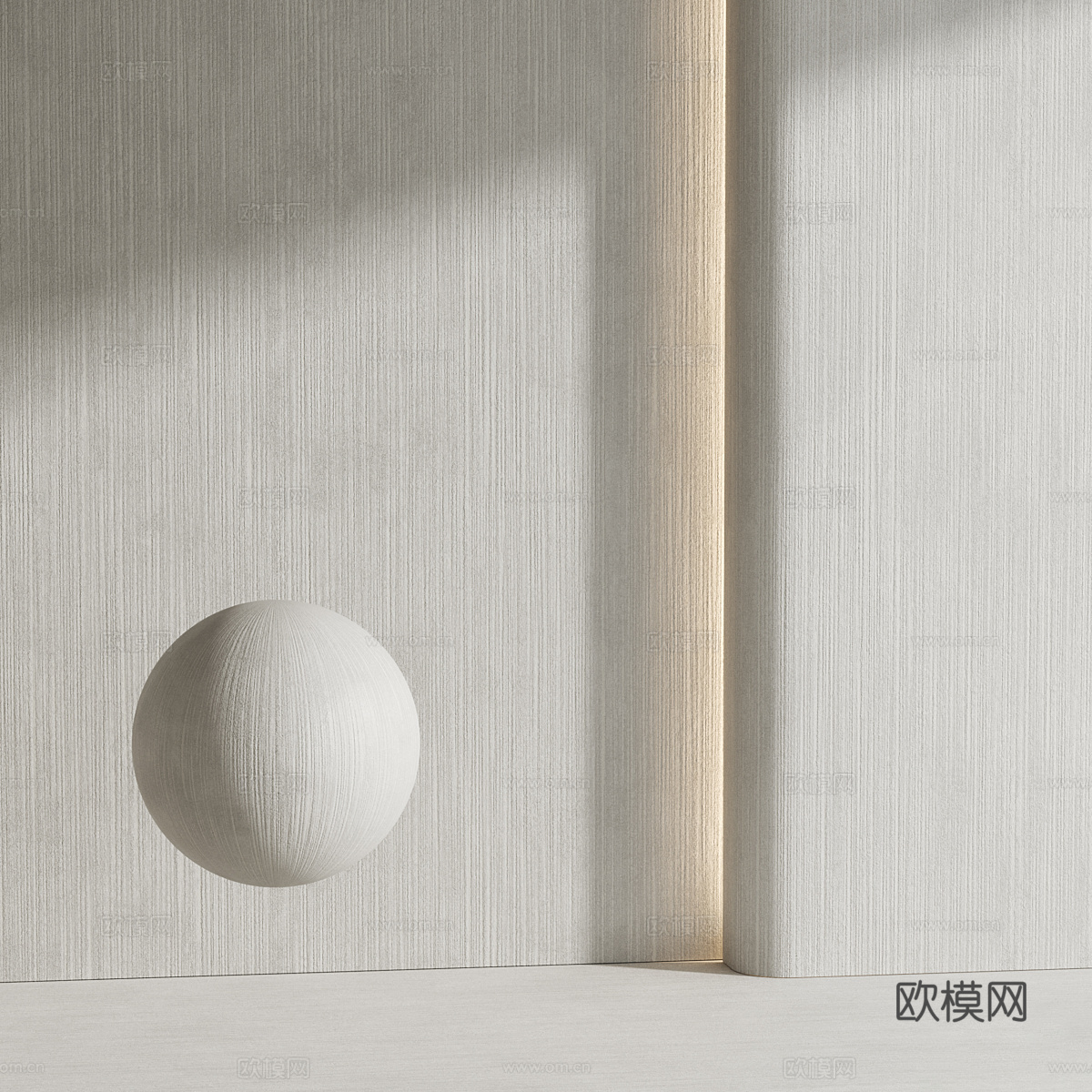 现代意式墙布 墙纸3d模型
