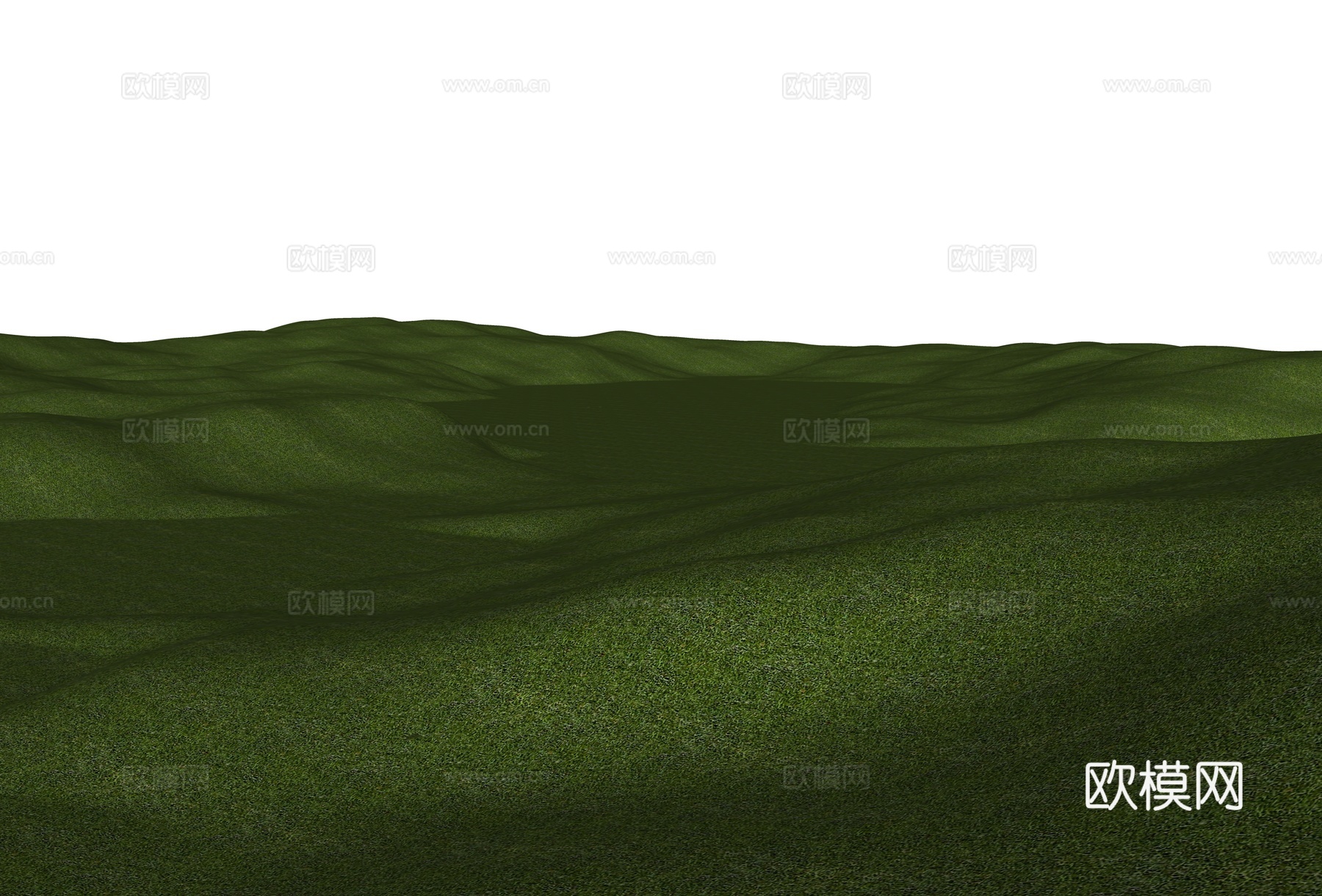 现代大草地景观地形 草地微地形 高尔夫场地 景观山体地形 山su模型