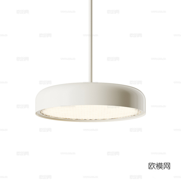 現(xiàn)代極簡圓盤裝飾小吊燈3d模型下載(渲染圖2)
