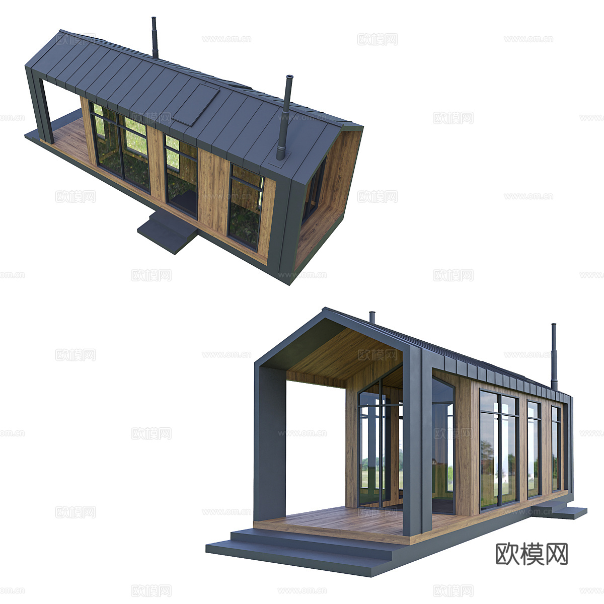 现代意式木屋3d模型