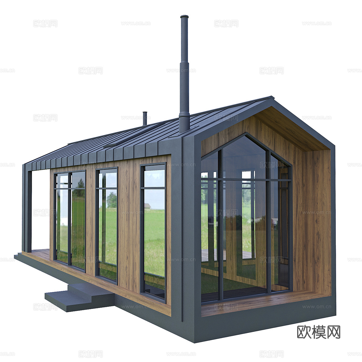现代意式木屋3d模型