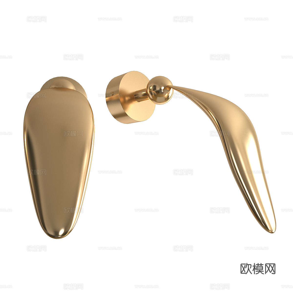 现代轻奢飞鸟装饰壁灯3d模型
