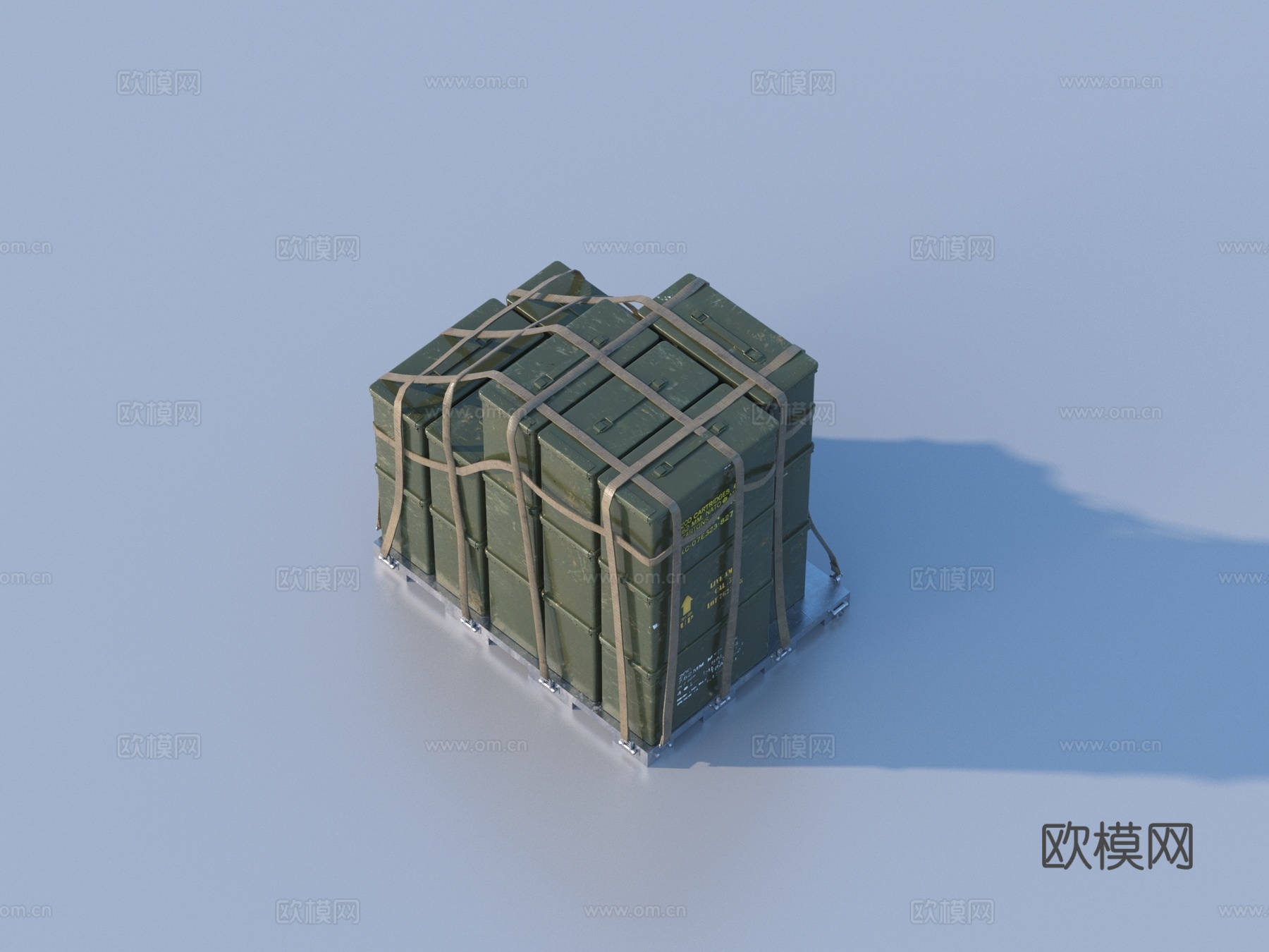 弹药箱 军火箱 武器箱 军用箱3d模型