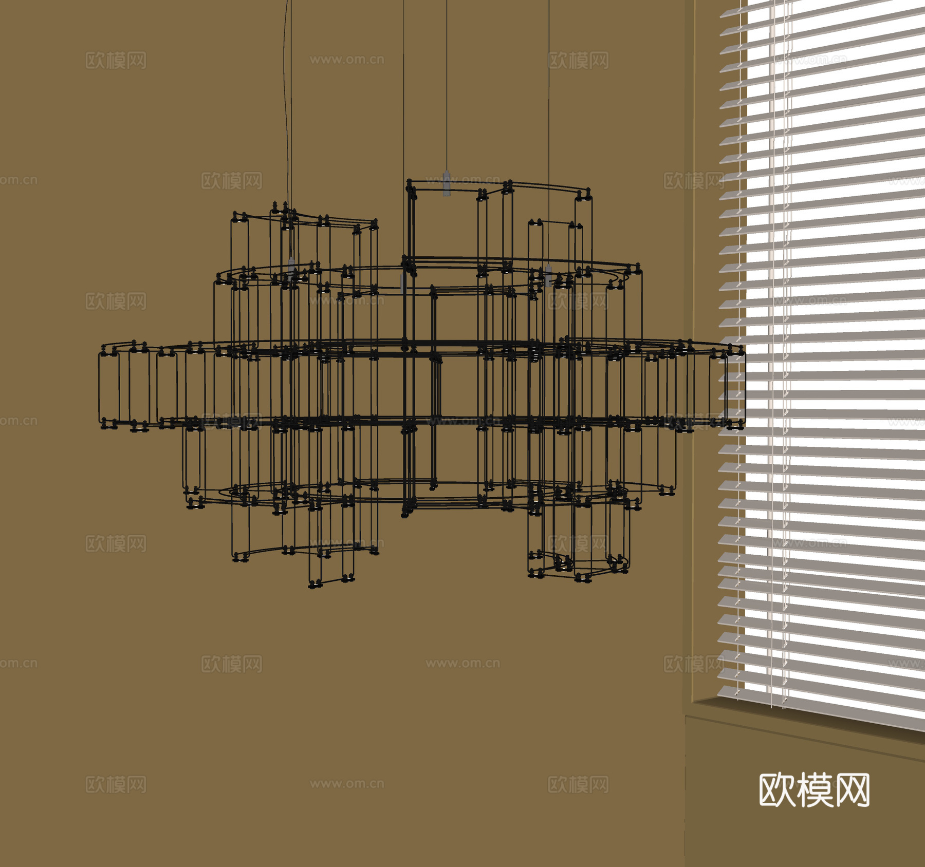 法式吊灯su模型