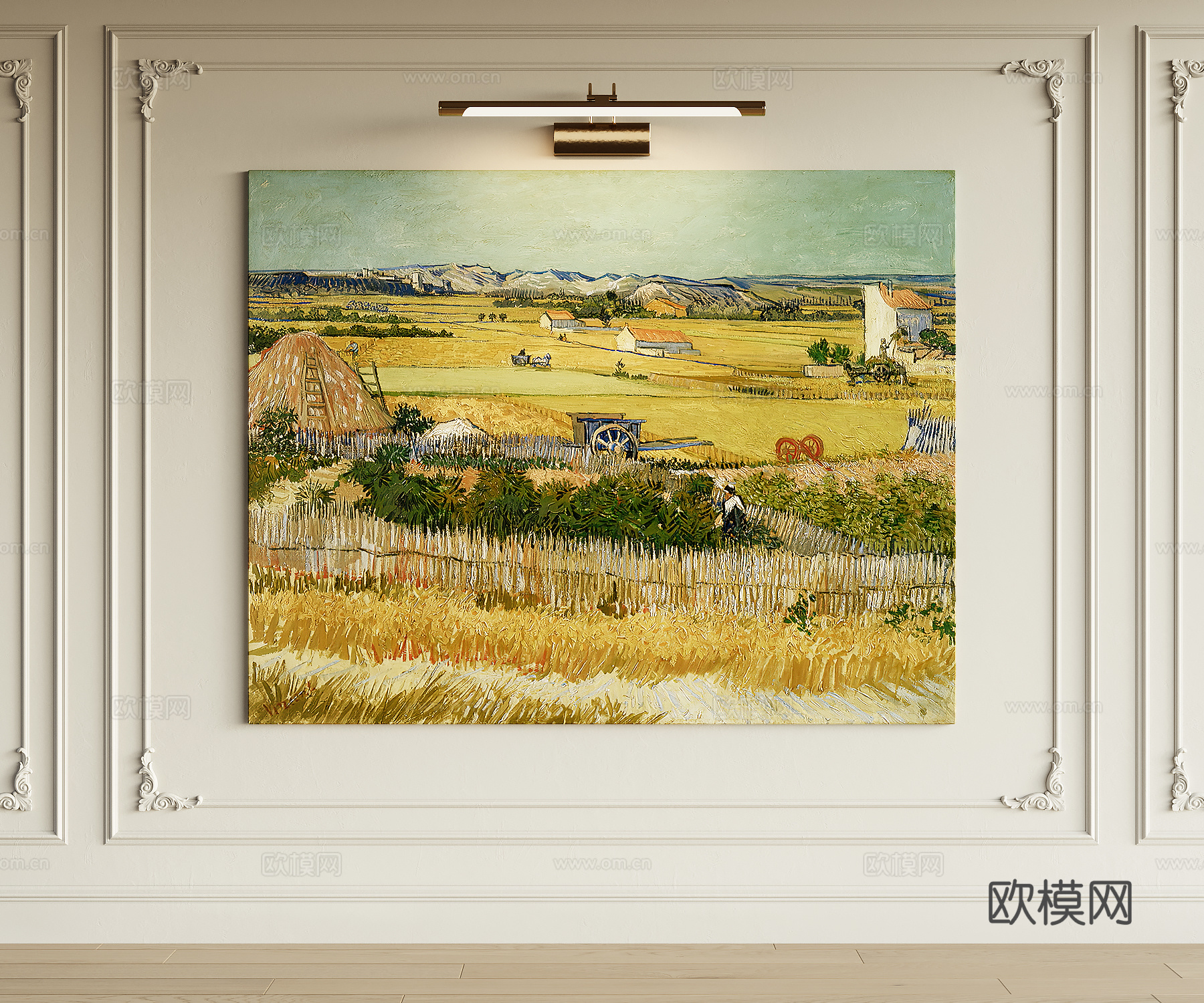 法式中古风装饰画3d模型