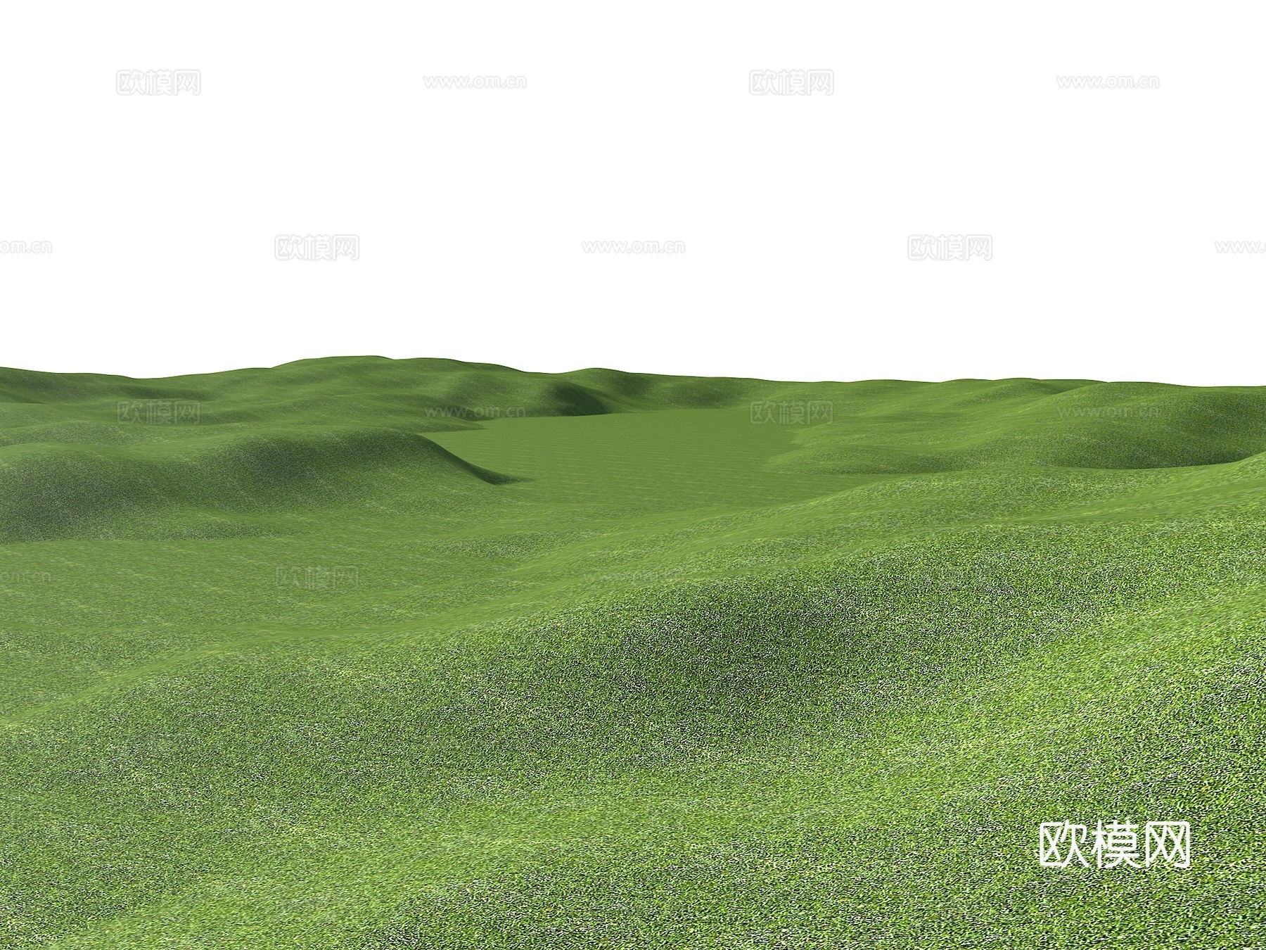 现代大草地景观地形 草地微地形 高尔夫场地 景观山体地形 山3d模型