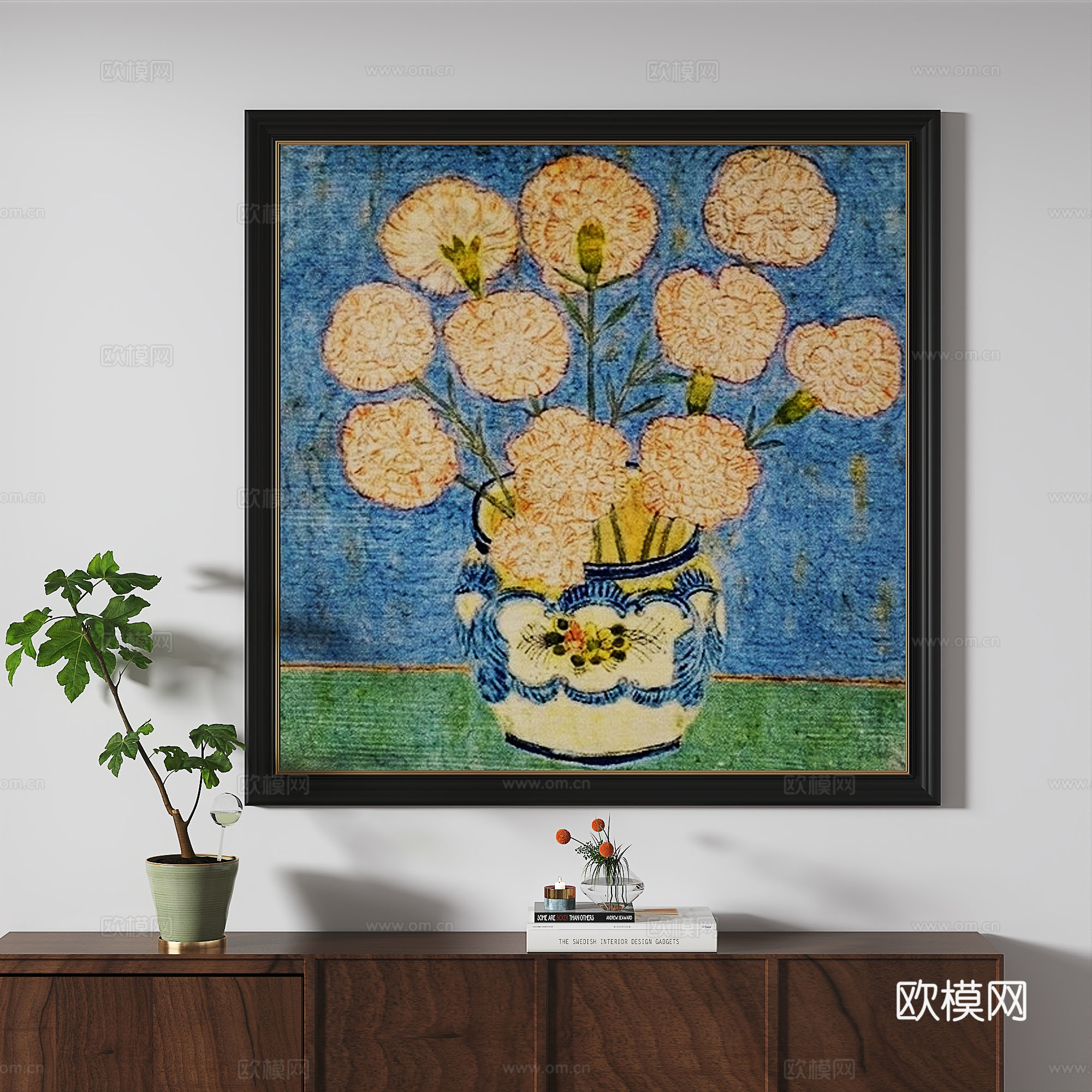 欧式，法式，古典，复古，轻奢，装饰画3d模型
