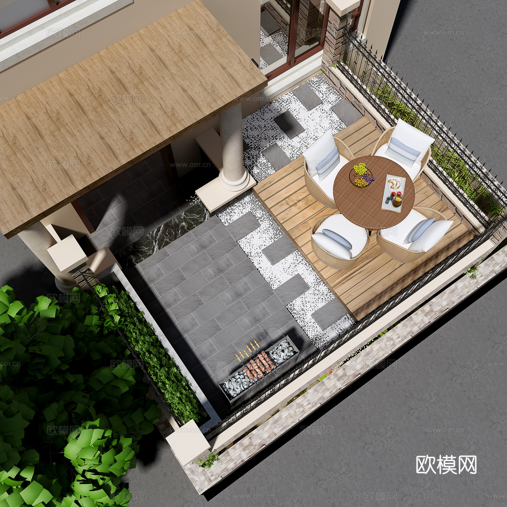 现代客餐厅 沙发 茶几 餐桌椅 灯具 物件摆件3d模型