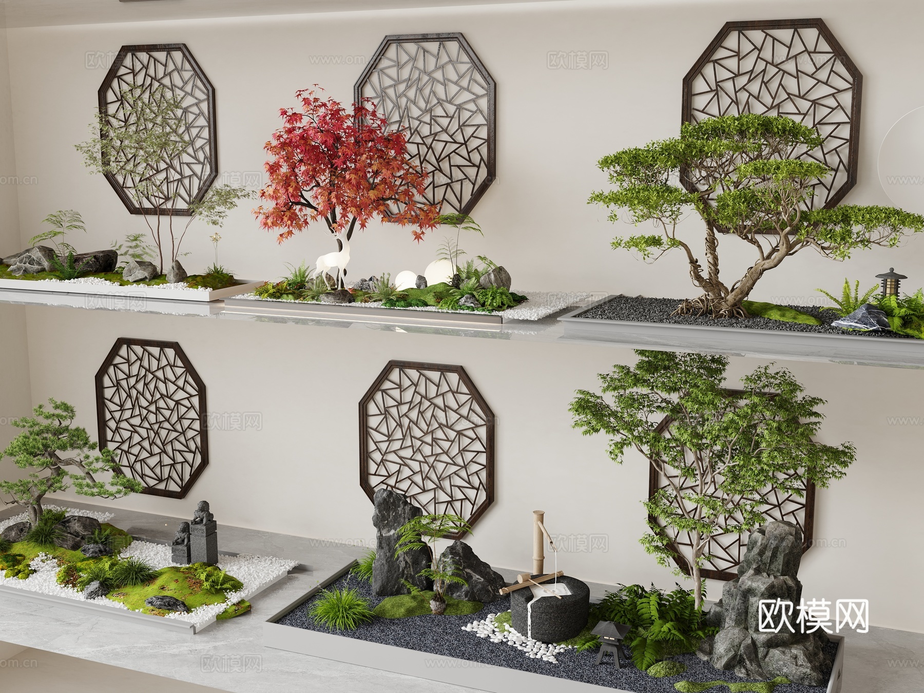 景观小品  植物造景3d模型