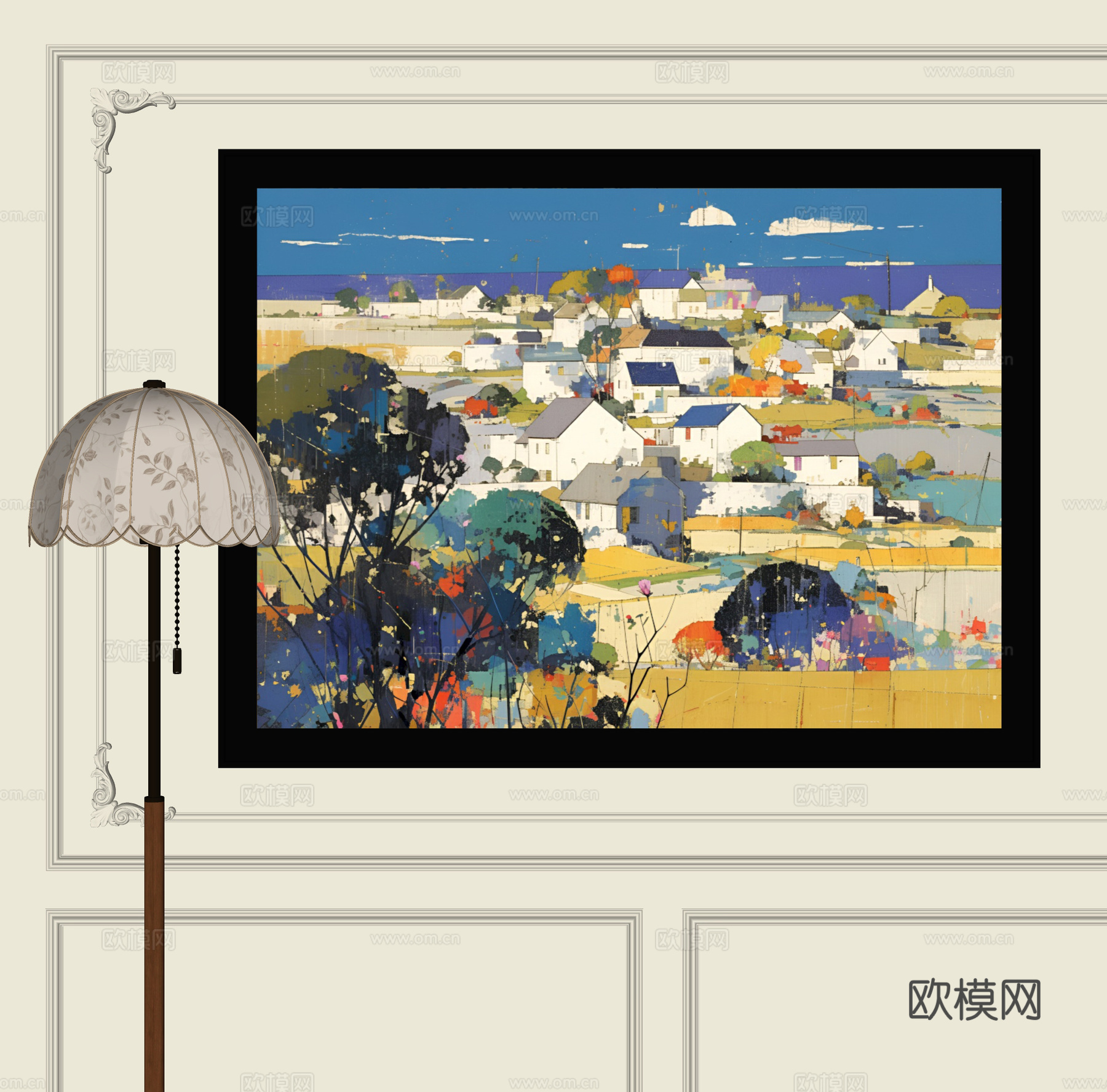 法式中古风装饰画免费su模型