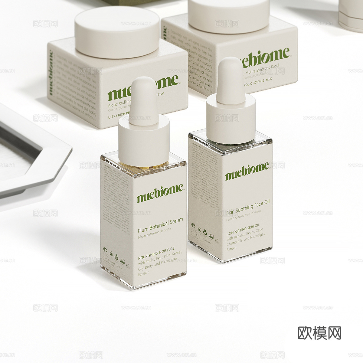 现代 Nuebiome 化妆品套装3d模型
