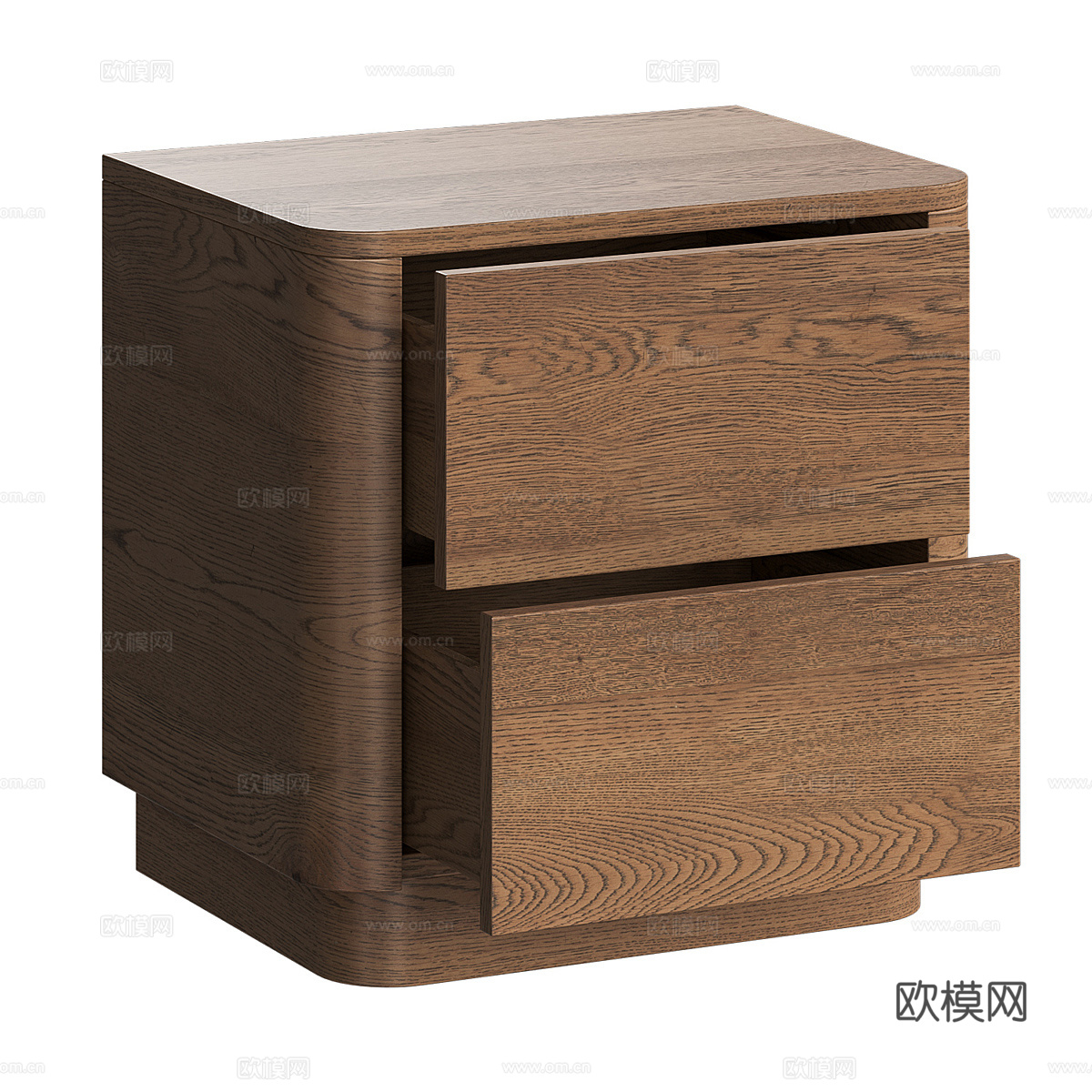 现代意式实木床头柜3d模型