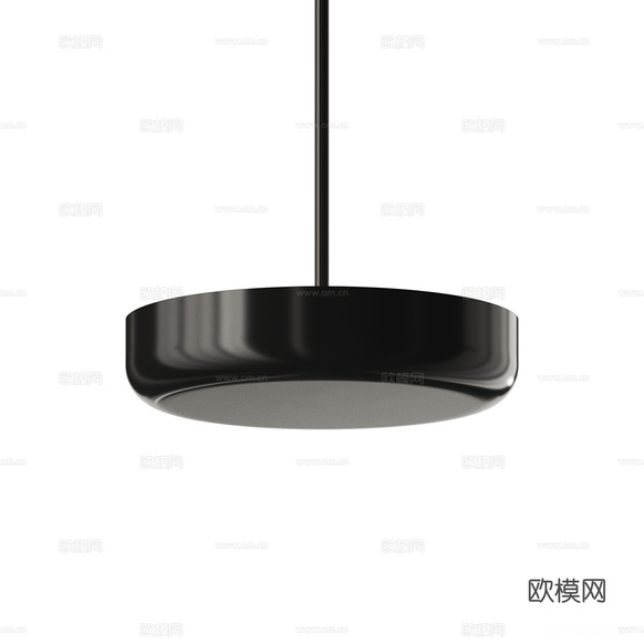 現(xiàn)代極簡圓盤裝飾小吊燈3d模型下載(渲染圖3)