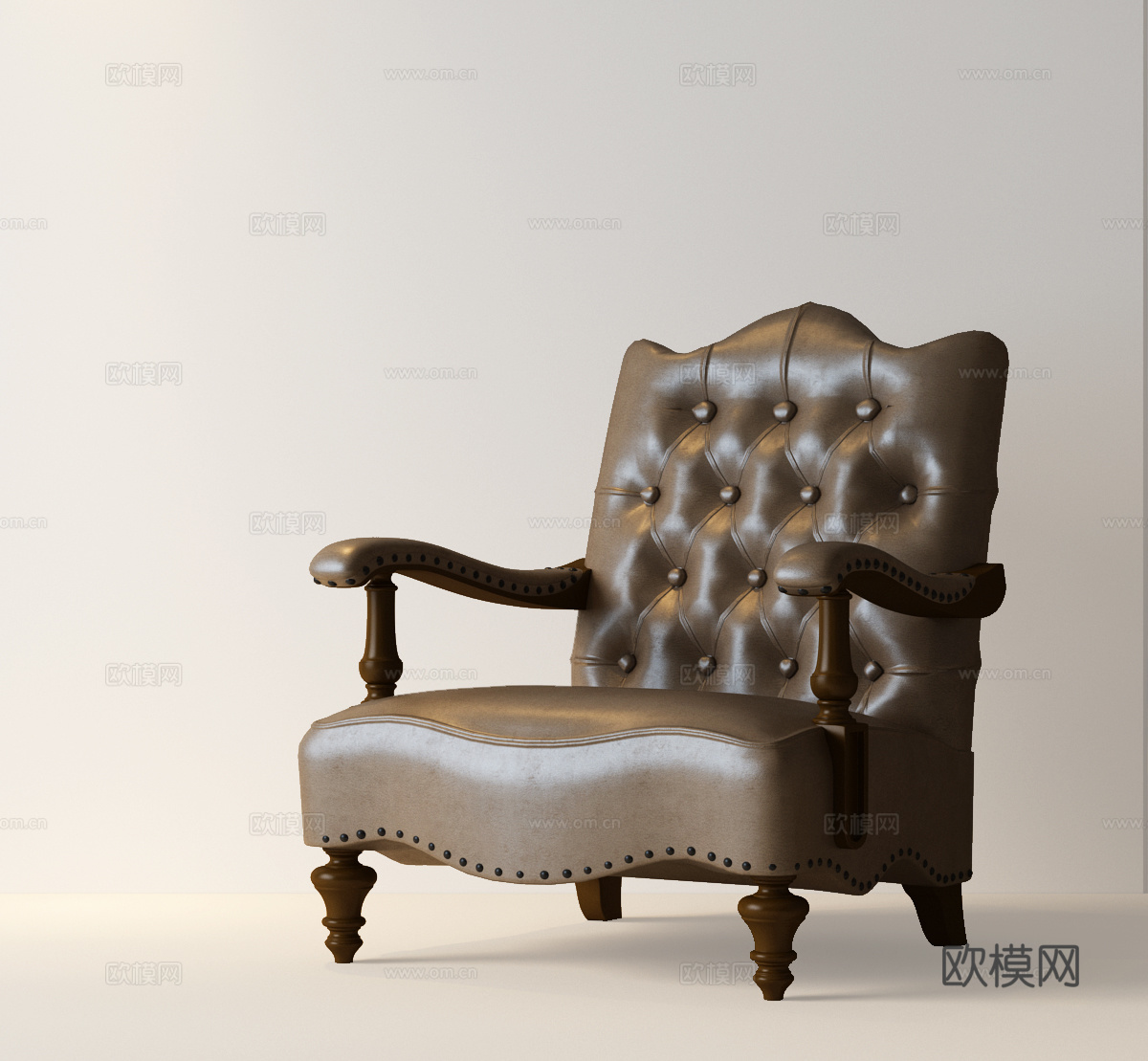 美式休闲沙发 美式休闲椅 法式中古休闲椅 法式中古休闲沙发3d模型