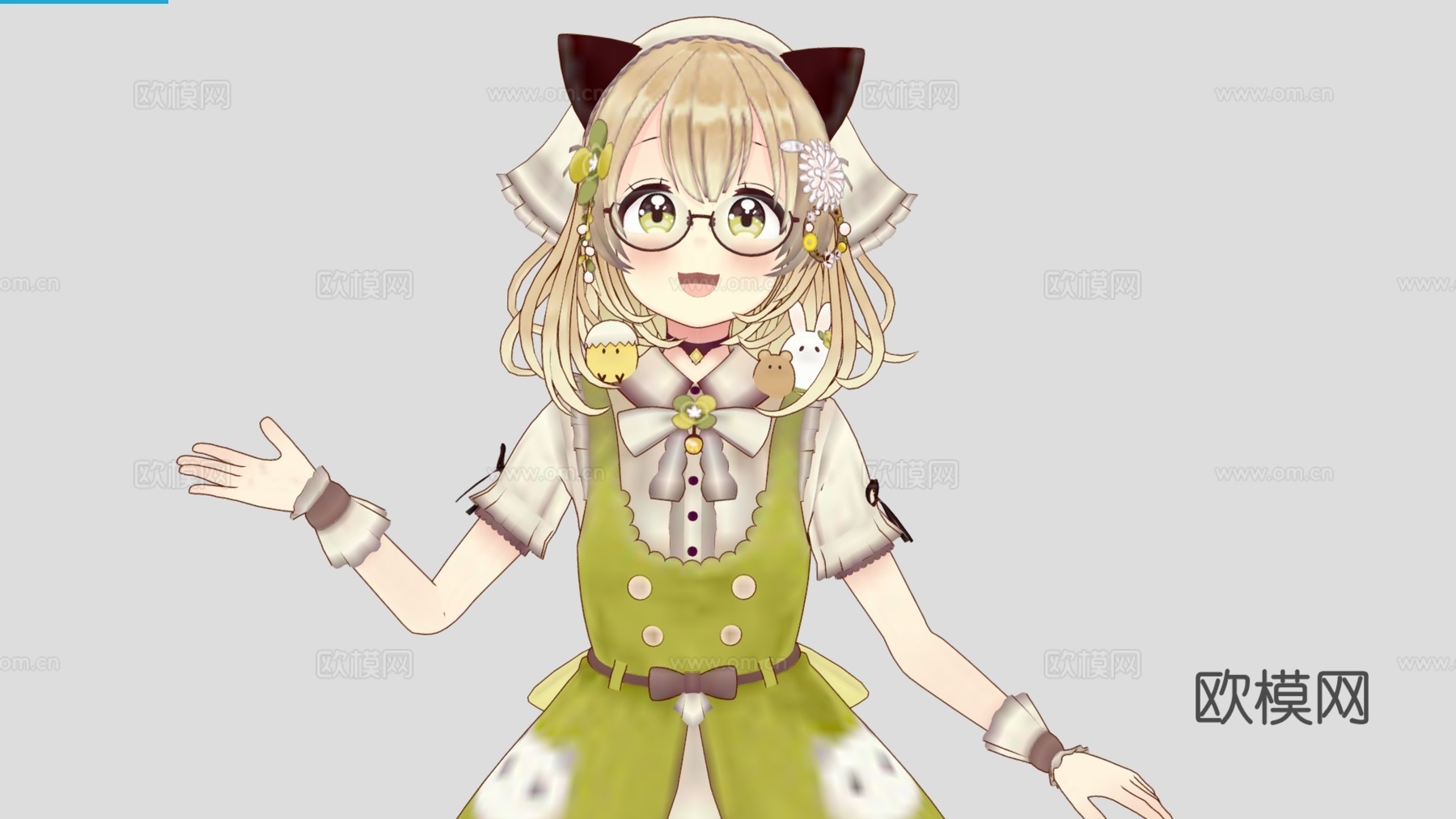 虚拟人物 二次元美少女 动漫少女 可爱美少女 美女3d模型